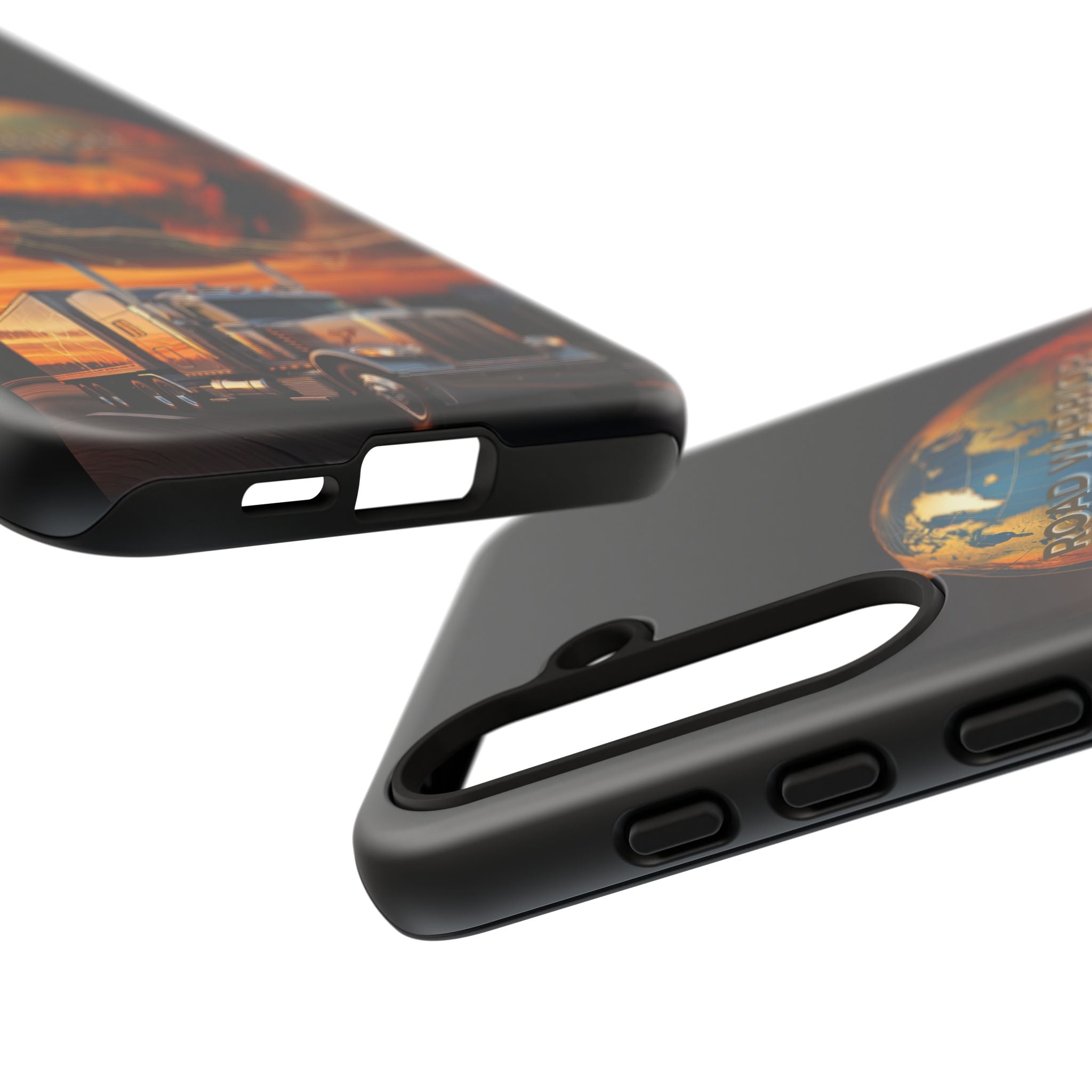 Truck Driver Phone Case — 'Global Road Warrior' Semi Truck Globe Tough Phone Cover