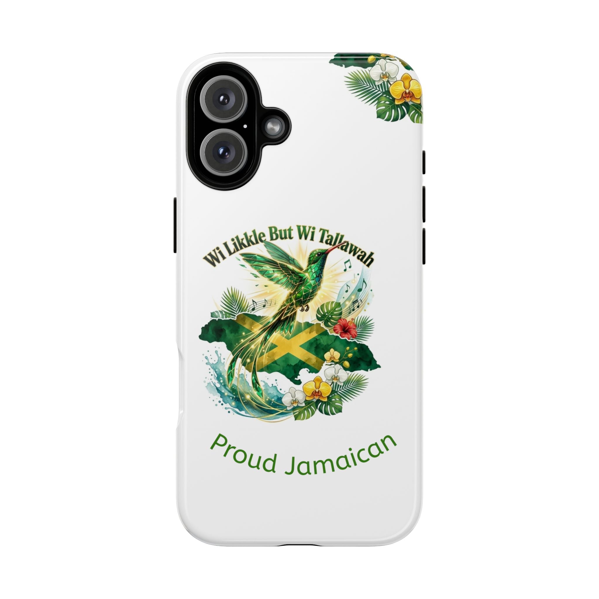 Jamaica Hummingbird Phone Case — “Wi Likkle But Wi Tallawah” Tropical Protective Cover