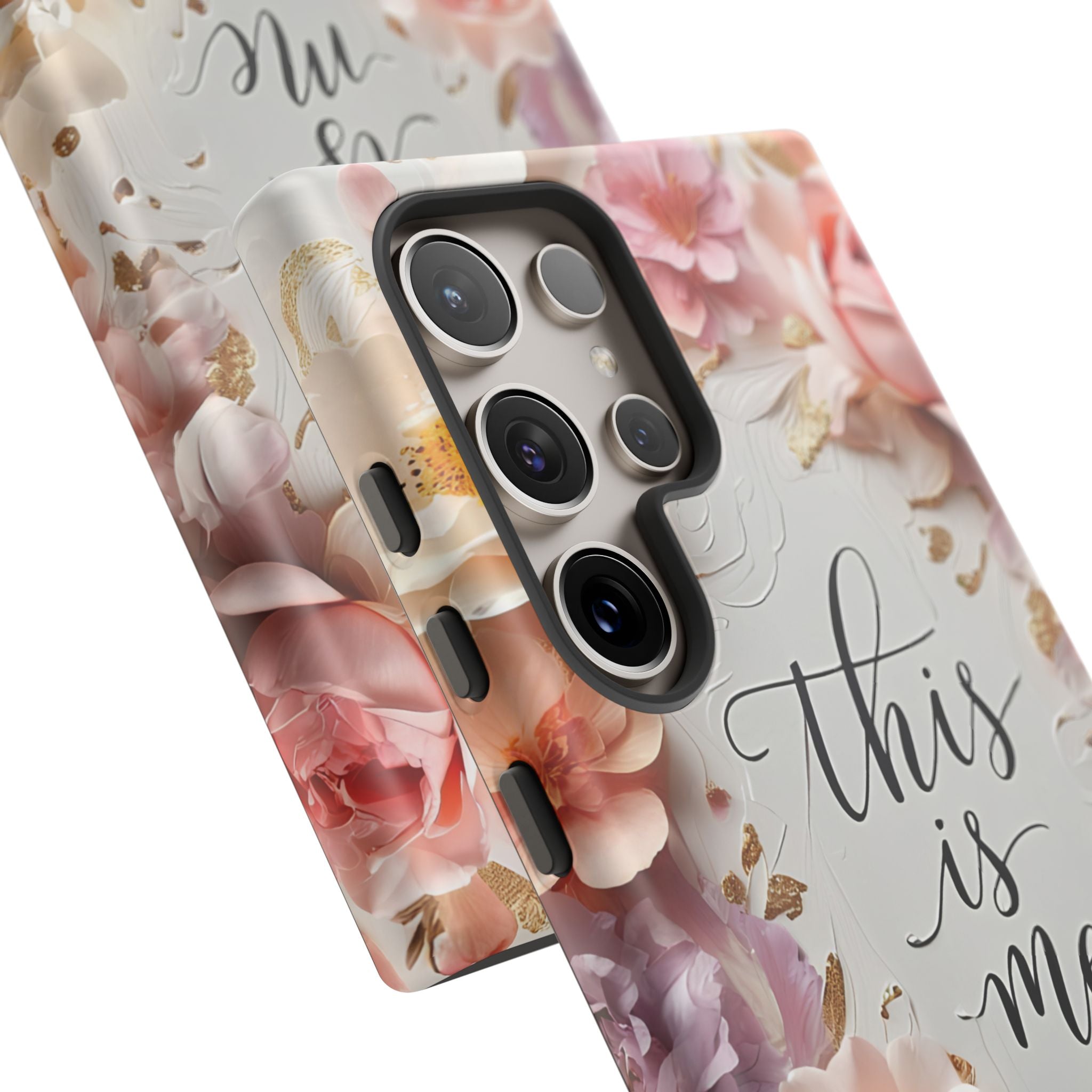 Floral "This Is Me" Tough Phone Case — Protective Floral iPhone Cover for Self-Expression, Gift for Her