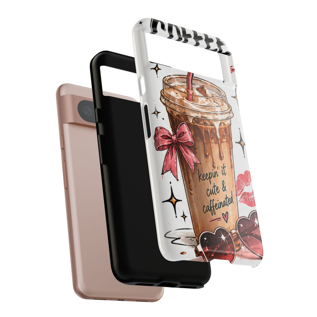 Phone Case — "Keepin' It Cute & Caffeinated" Iced Coffee Design