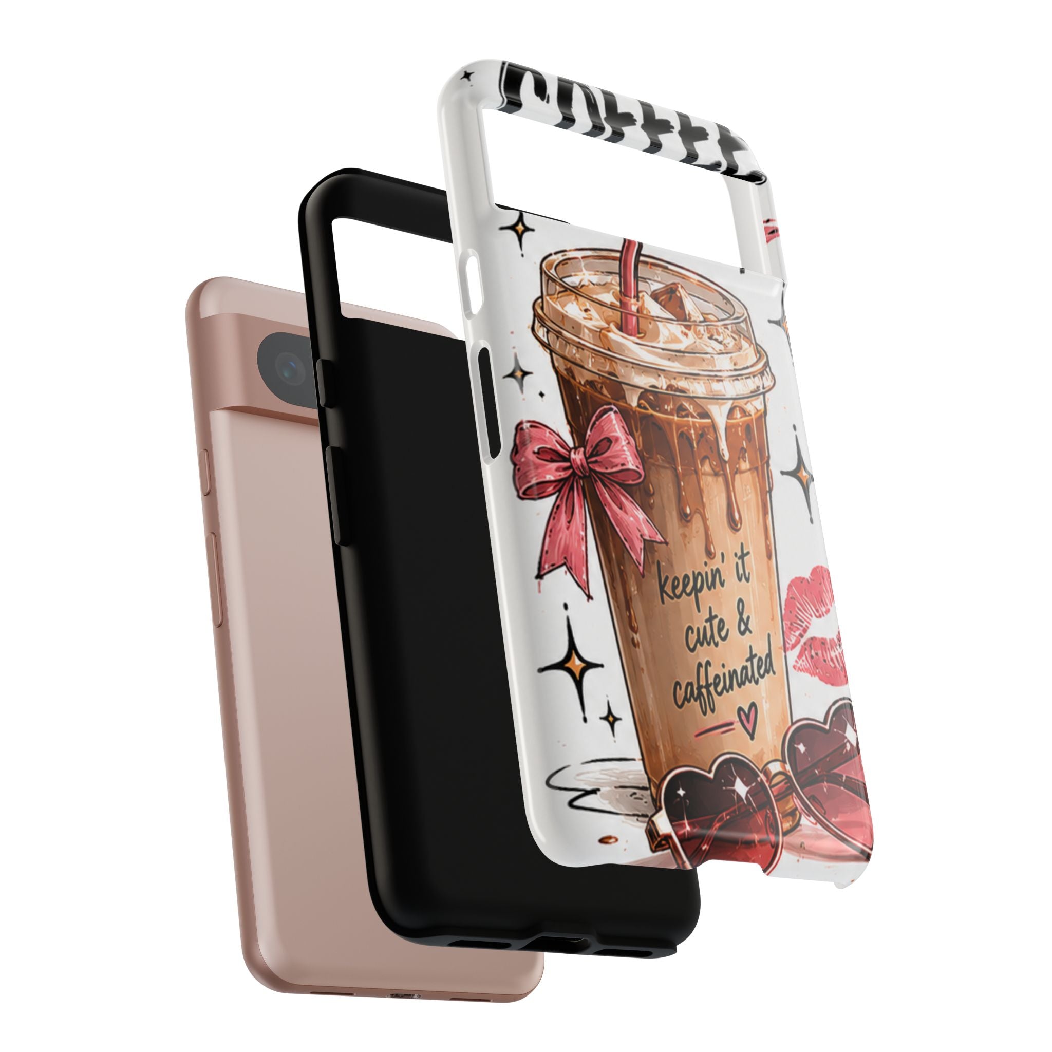 Phone Case — "Keepin' It Cute & Caffeinated" Iced Coffee Design