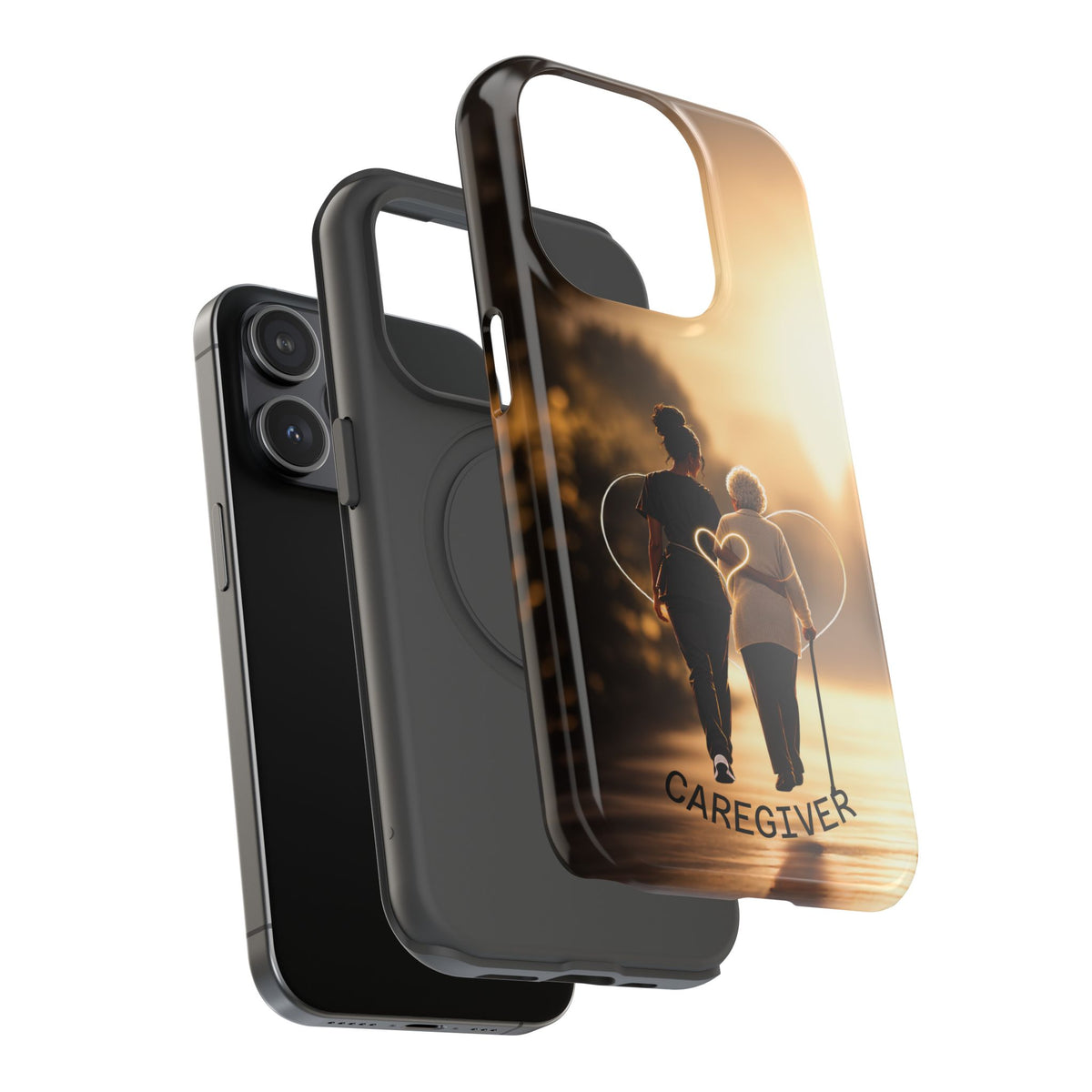 Caregiver Phone Case — Impact-Resistant Protective Case with Heart Design