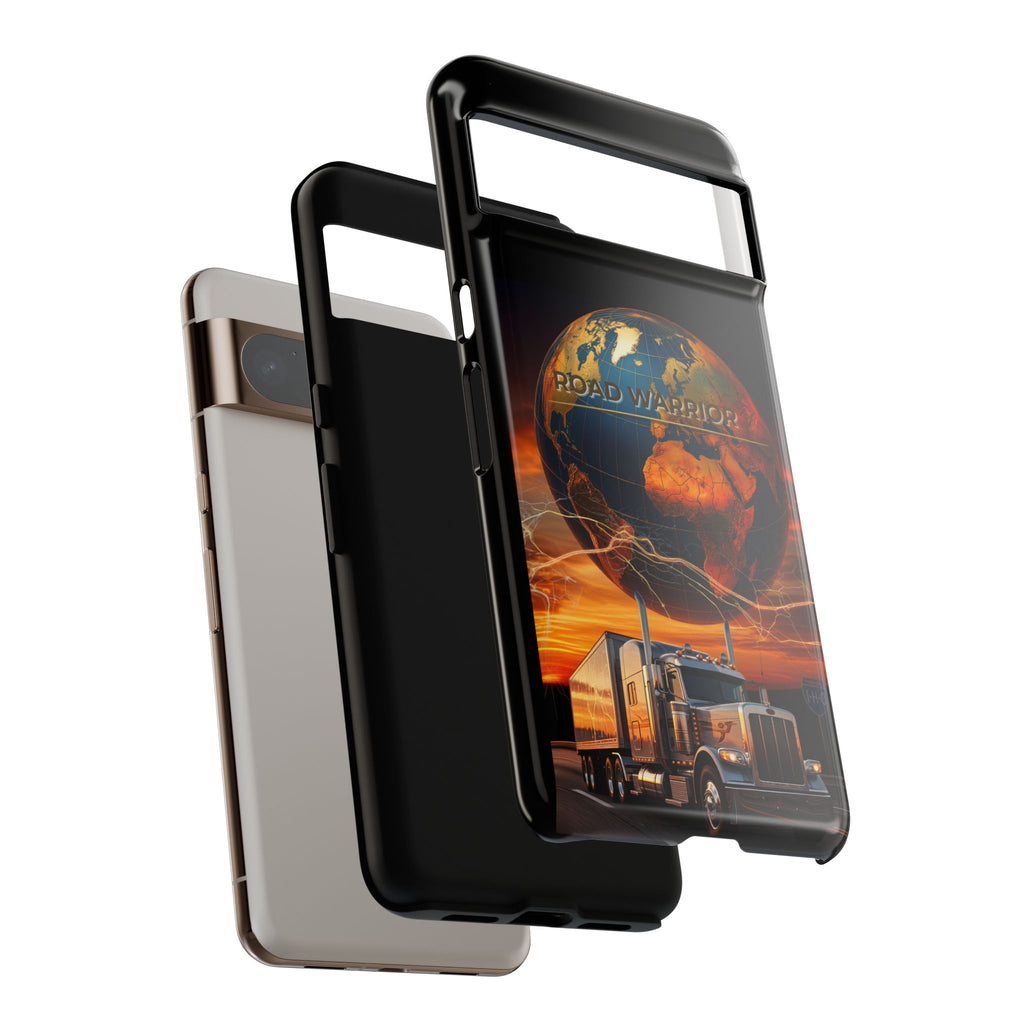 Truck Driver Phone Case — 'Global Road Warrior' Semi Truck Globe Tough Phone Cover