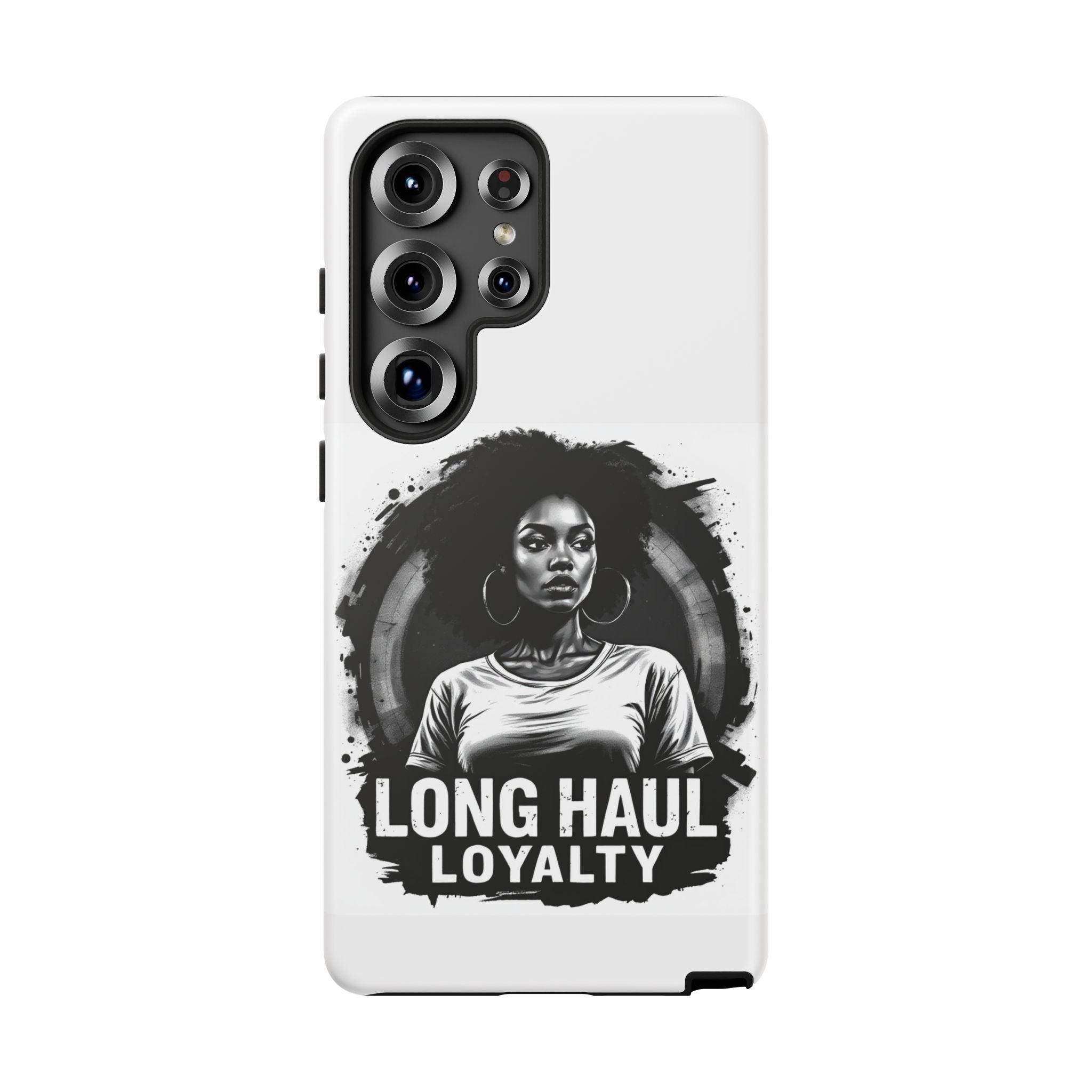 Phone Case — "Long Haul Loyalty" Black & White Portrait Protective Case