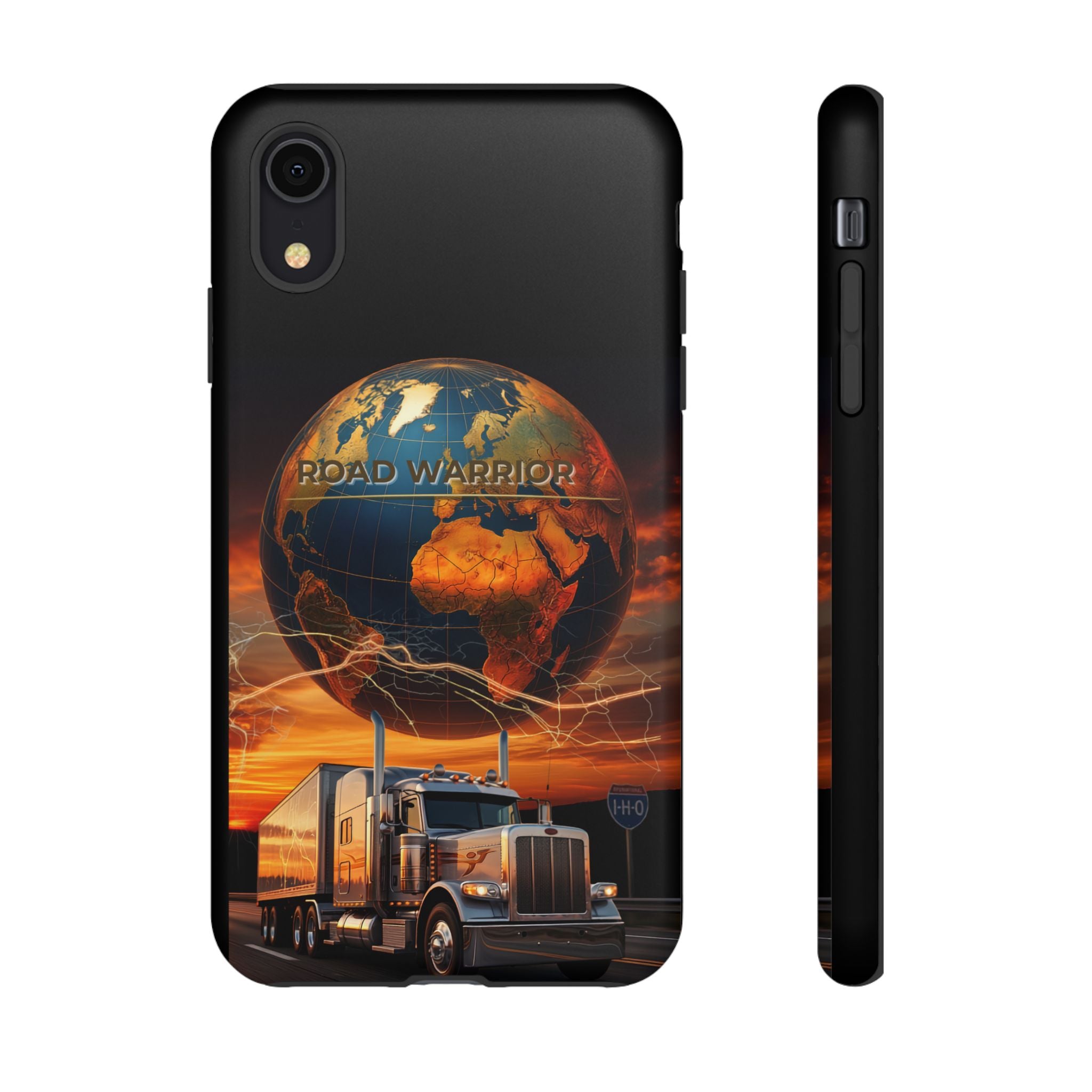 Truck Driver Phone Case — 'Global Road Warrior' Semi Truck Globe Tough Phone Cover