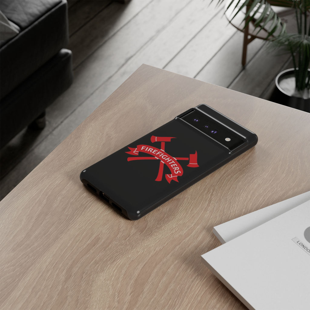 Firefighters Tough Phone Case — Red Crossed Axes Design