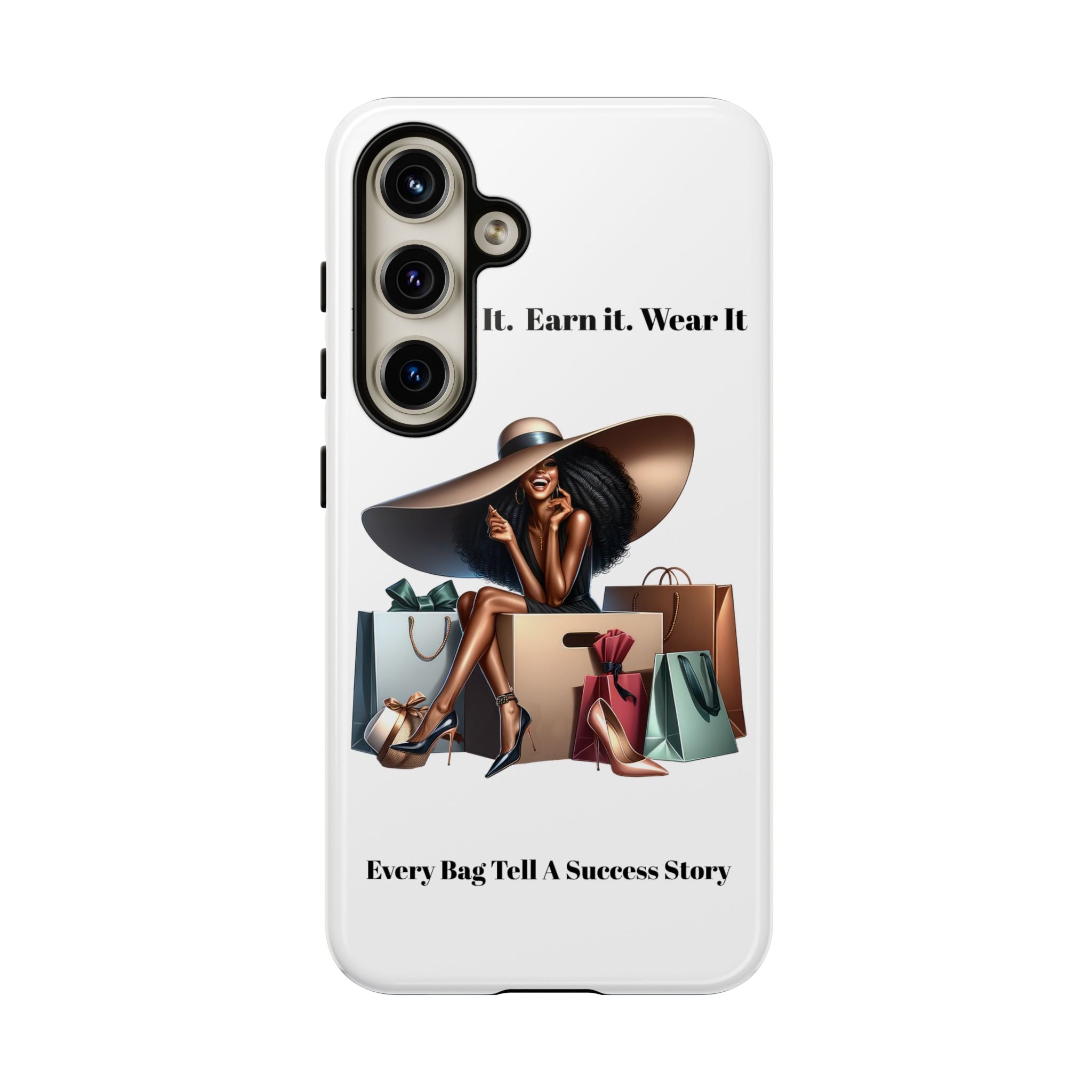 Phone Case - "Manifest It. Earn It. Wear It." Chic Shopper Design