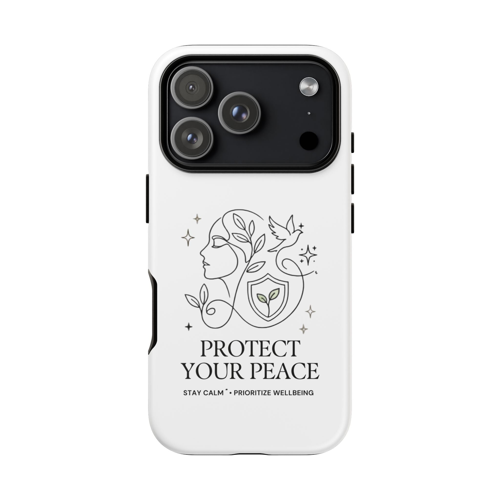 Protect Your Peace Phone Case – Minimalist Wellness iPhone Cover