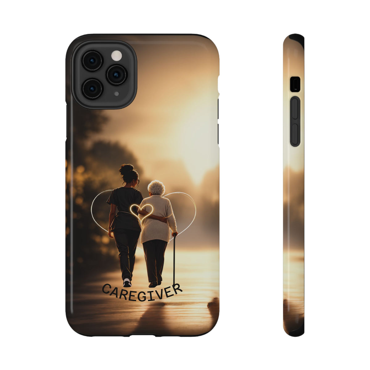 Caregiver Phone Case — Impact-Resistant Protective Case with Heart Design
