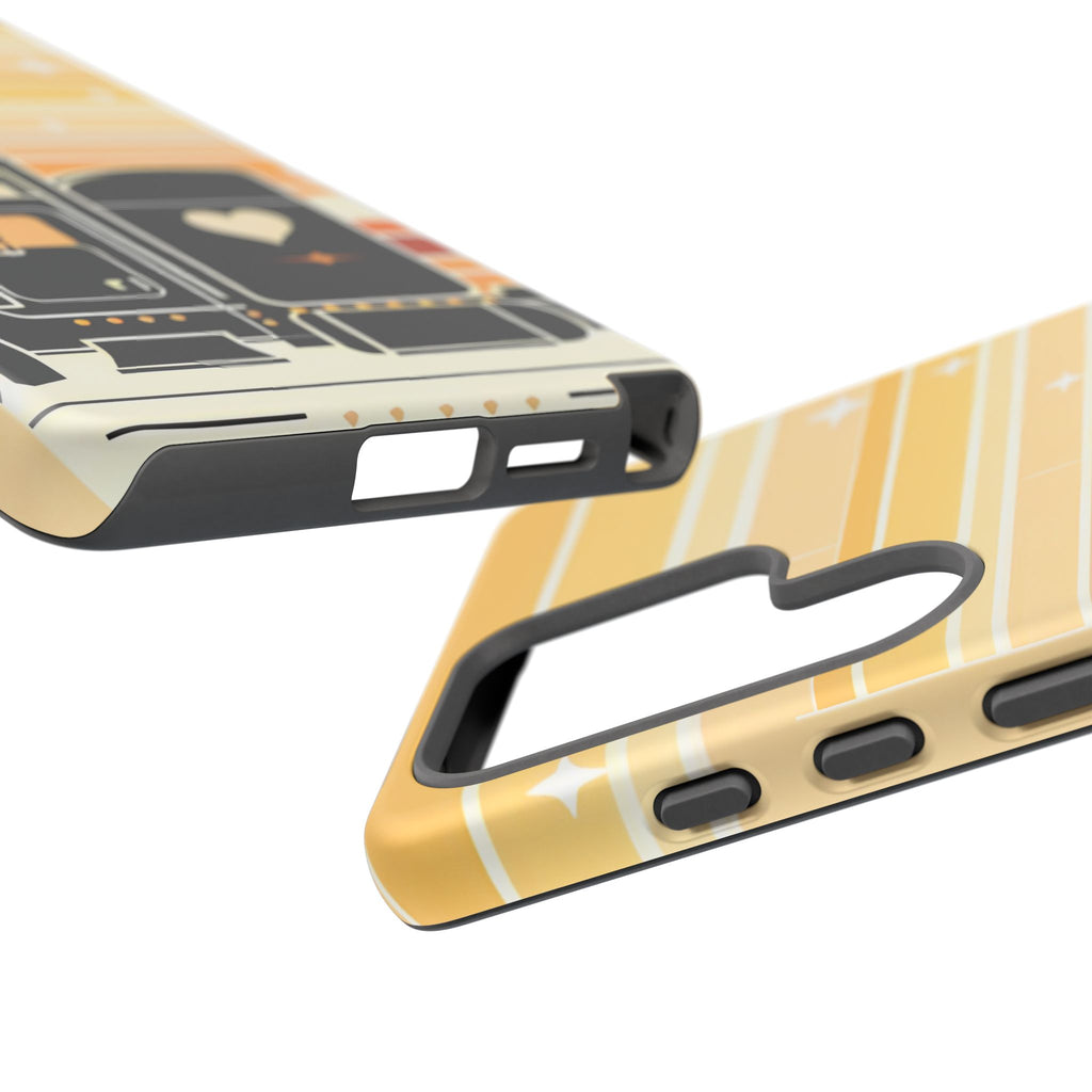 Trucker Heart Phone Case — Retro Semi Truck Protective Phone Cover