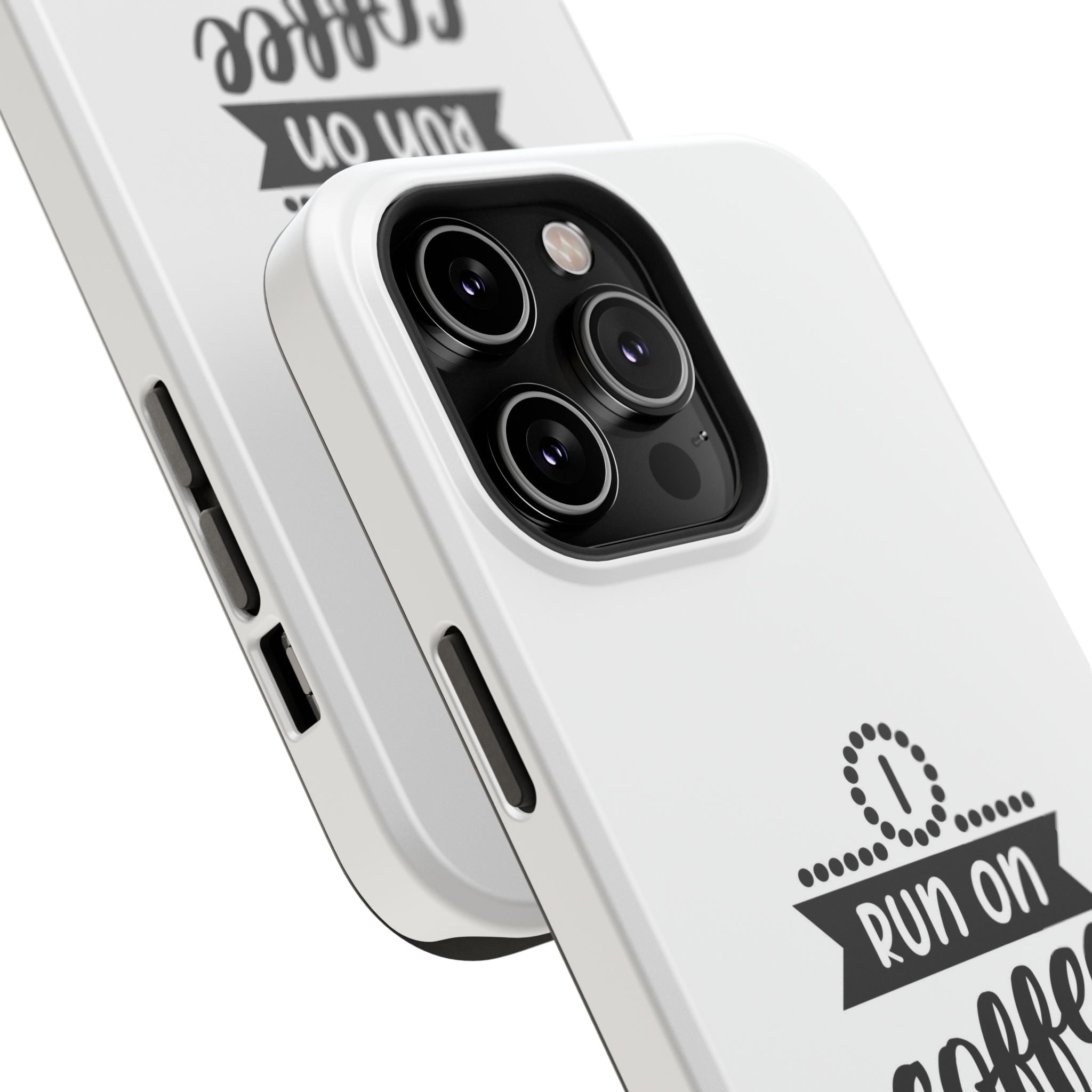 Phone Case — "Run on Coffee and Chaos" Impact-Resistant Protective Cover