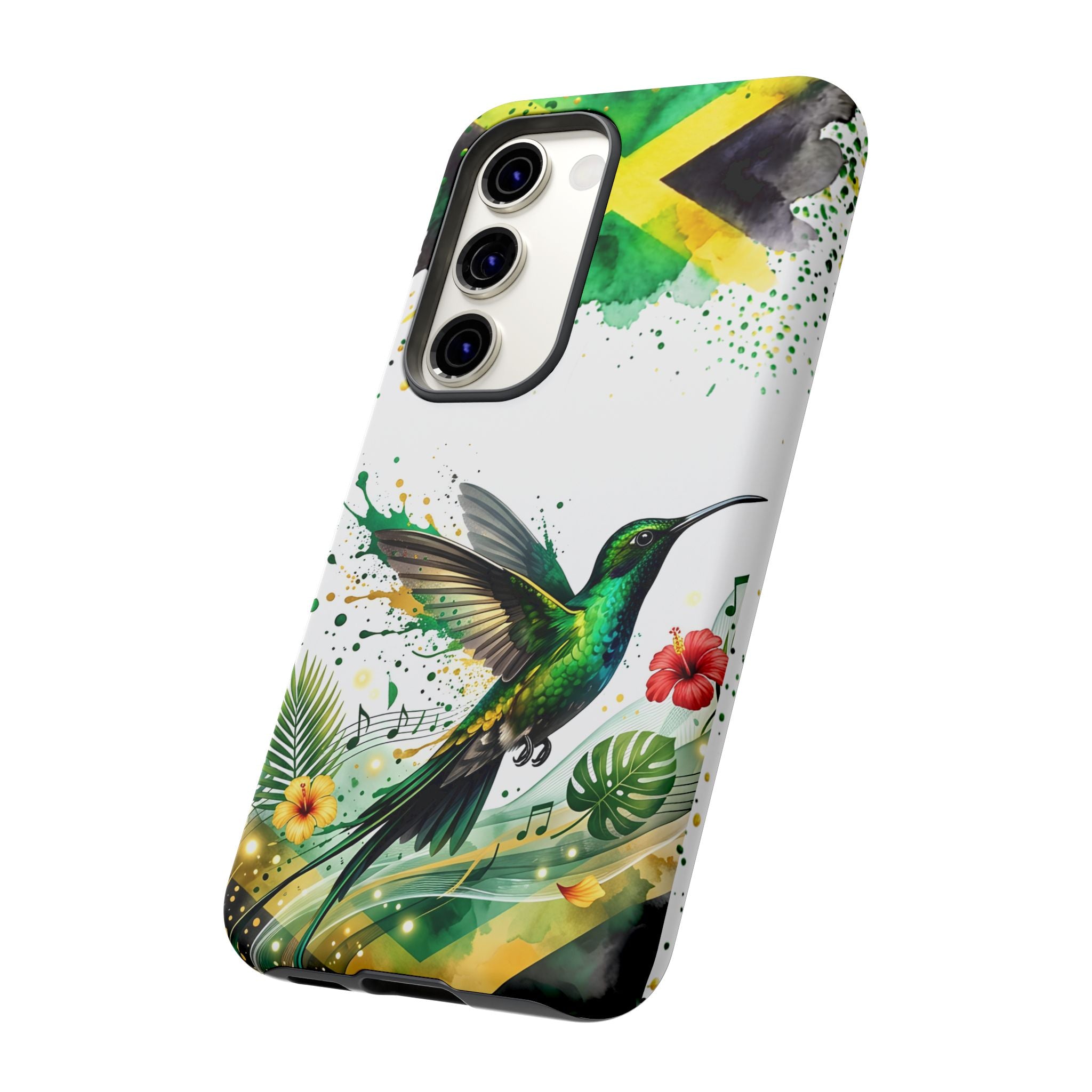 Hummingbird Jamaica Tough Phone Case – Tropical Floral Protective Cover