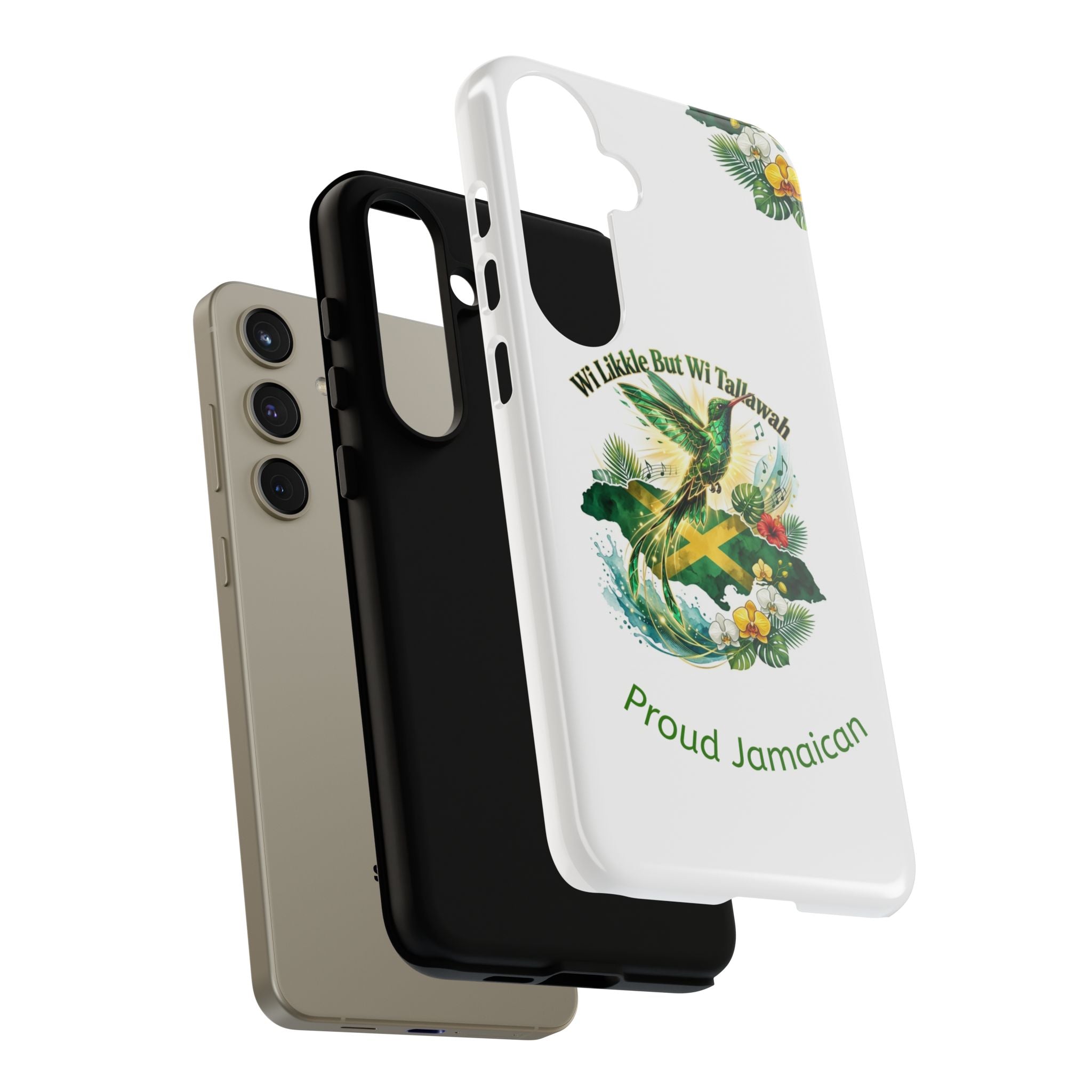 Jamaica Hummingbird Phone Case — “Wi Likkle But Wi Tallawah” Tropical Protective Cover