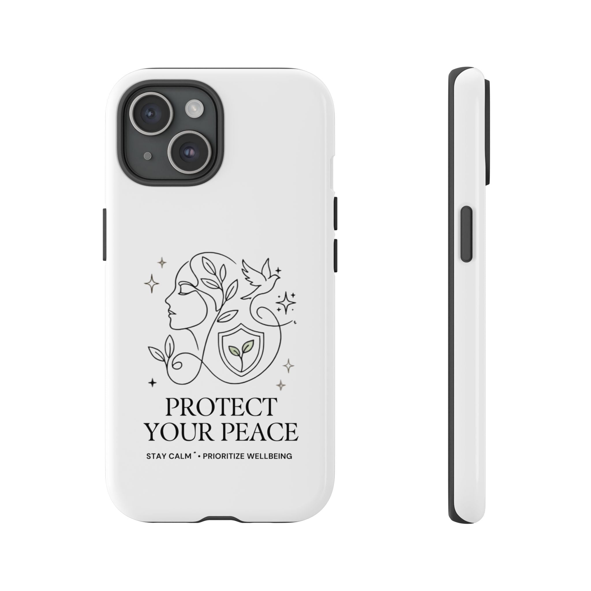 Protect Your Peace Phone Case – Minimalist Wellness iPhone Cover