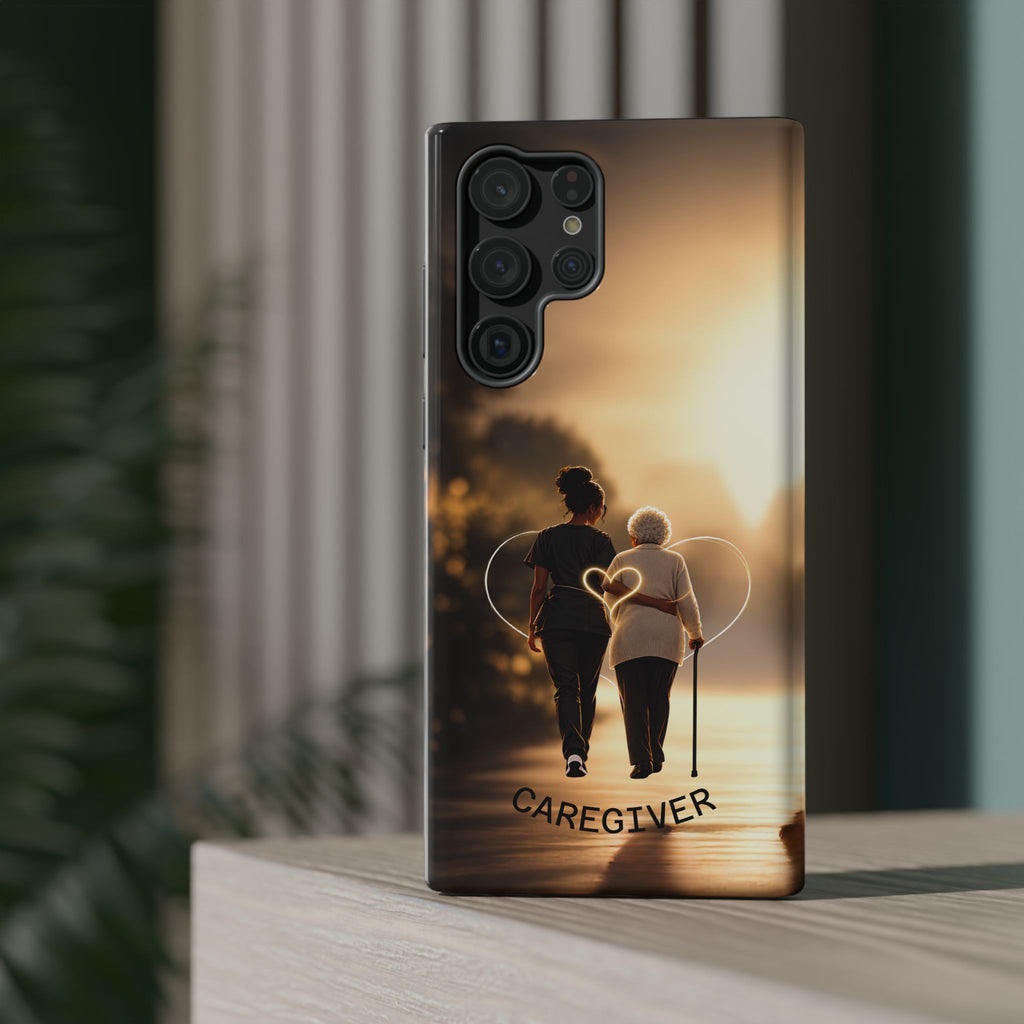 Caregiver Phone Case — Impact-Resistant Protective Case with Heart Design