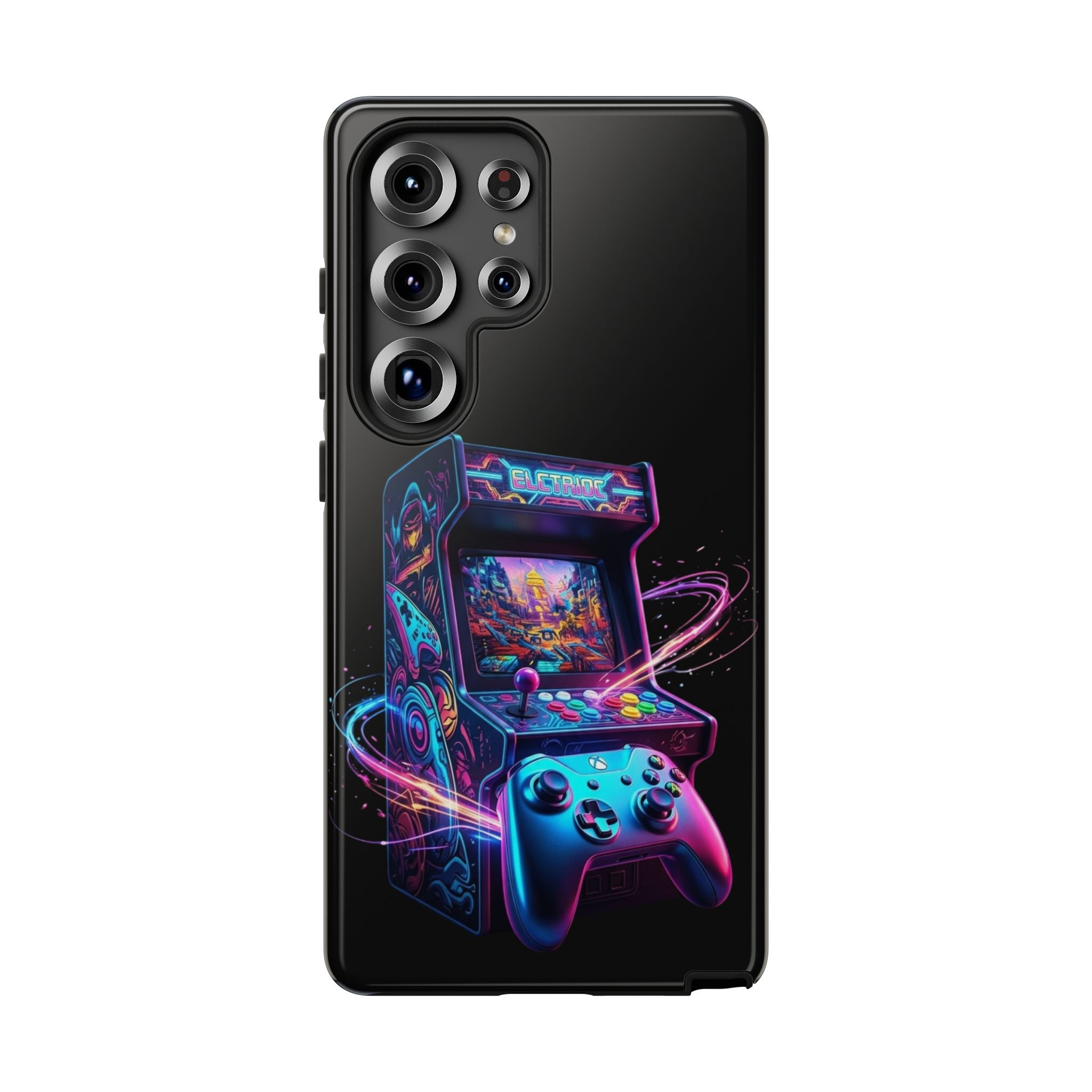 Retro Arcade Phone Case — Neon Gaming Controller Design