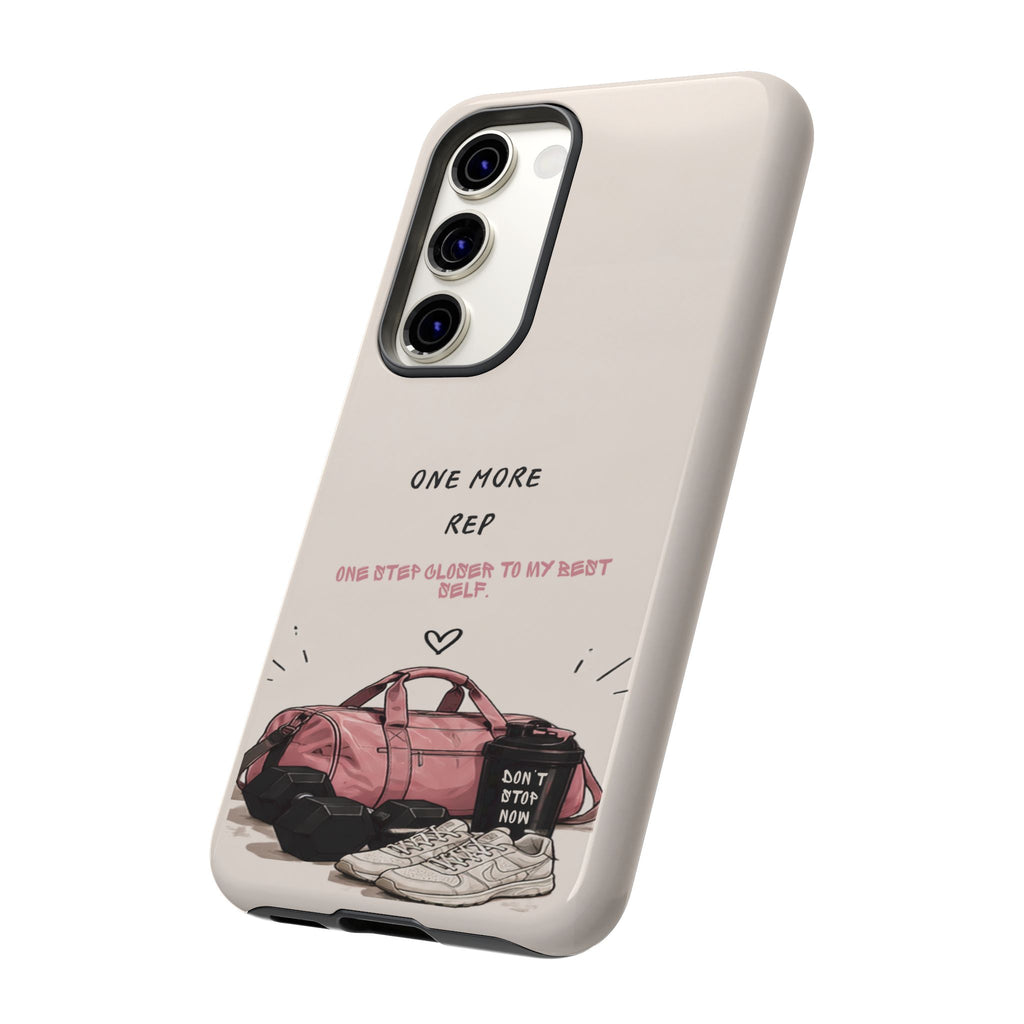 Gym Phone Case — "One More Rep" Workout Duffle & Sneakers Protective Case