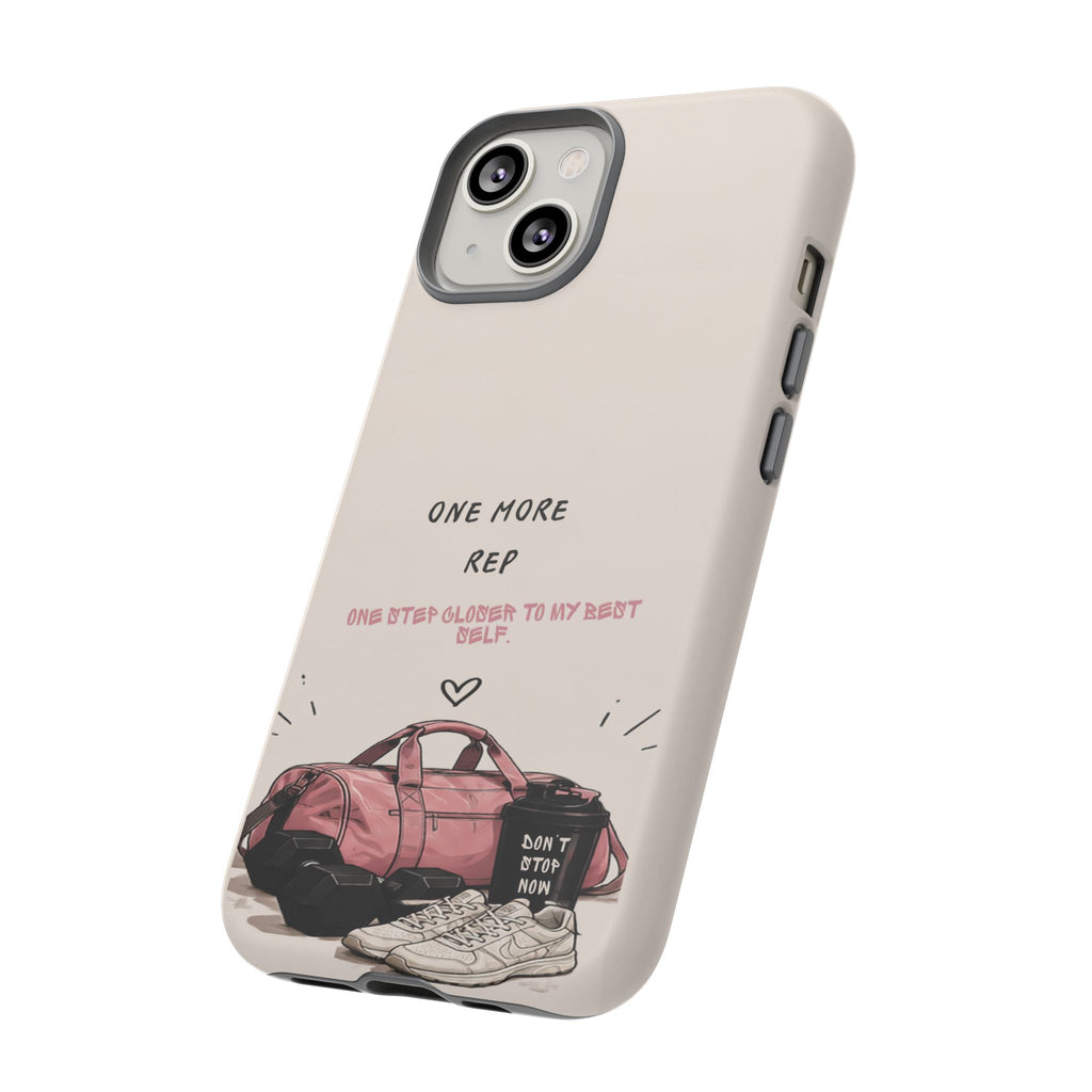 Gym Phone Case — "One More Rep" Workout Duffle & Sneakers Protective Case