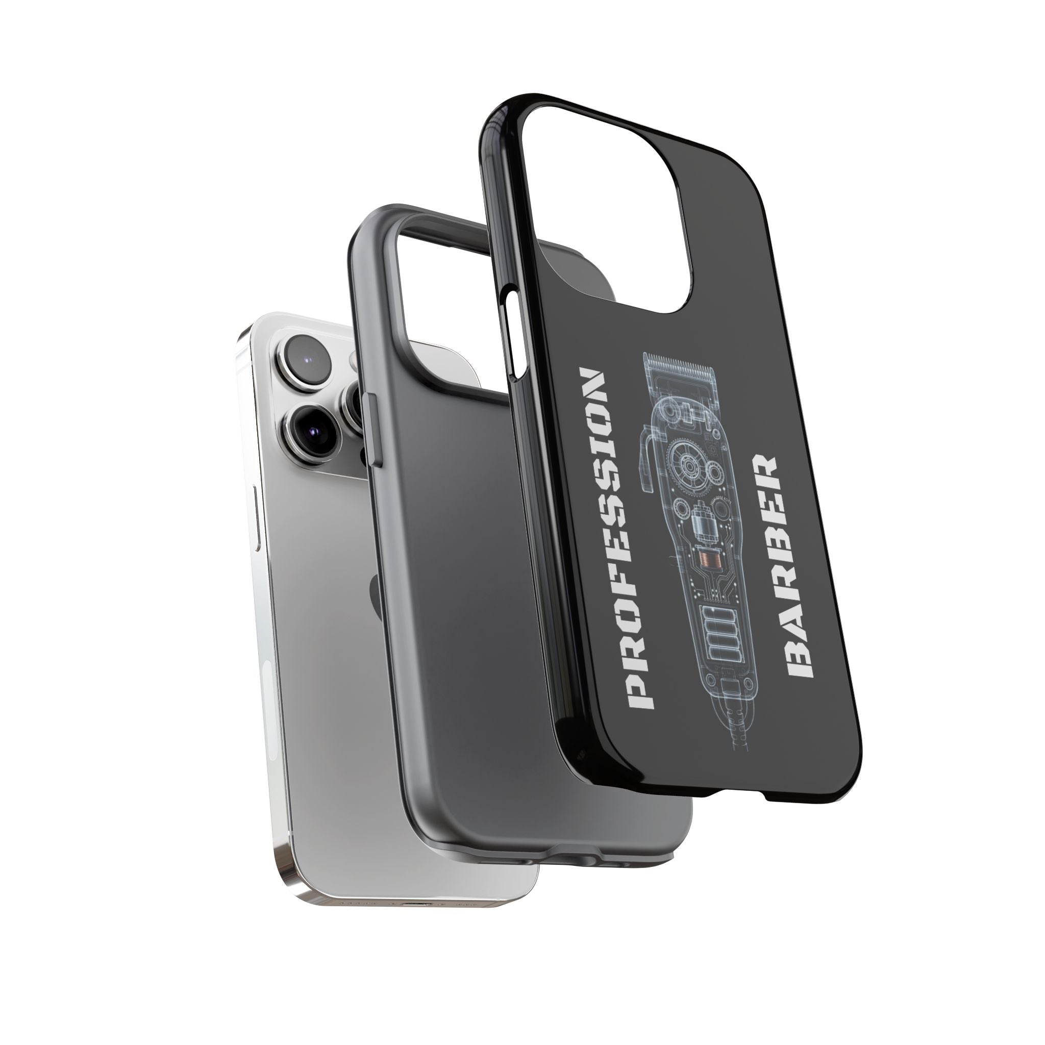 Barber Clip Cord X‑Ray Tough Phone Case – Professional Barber Gift
