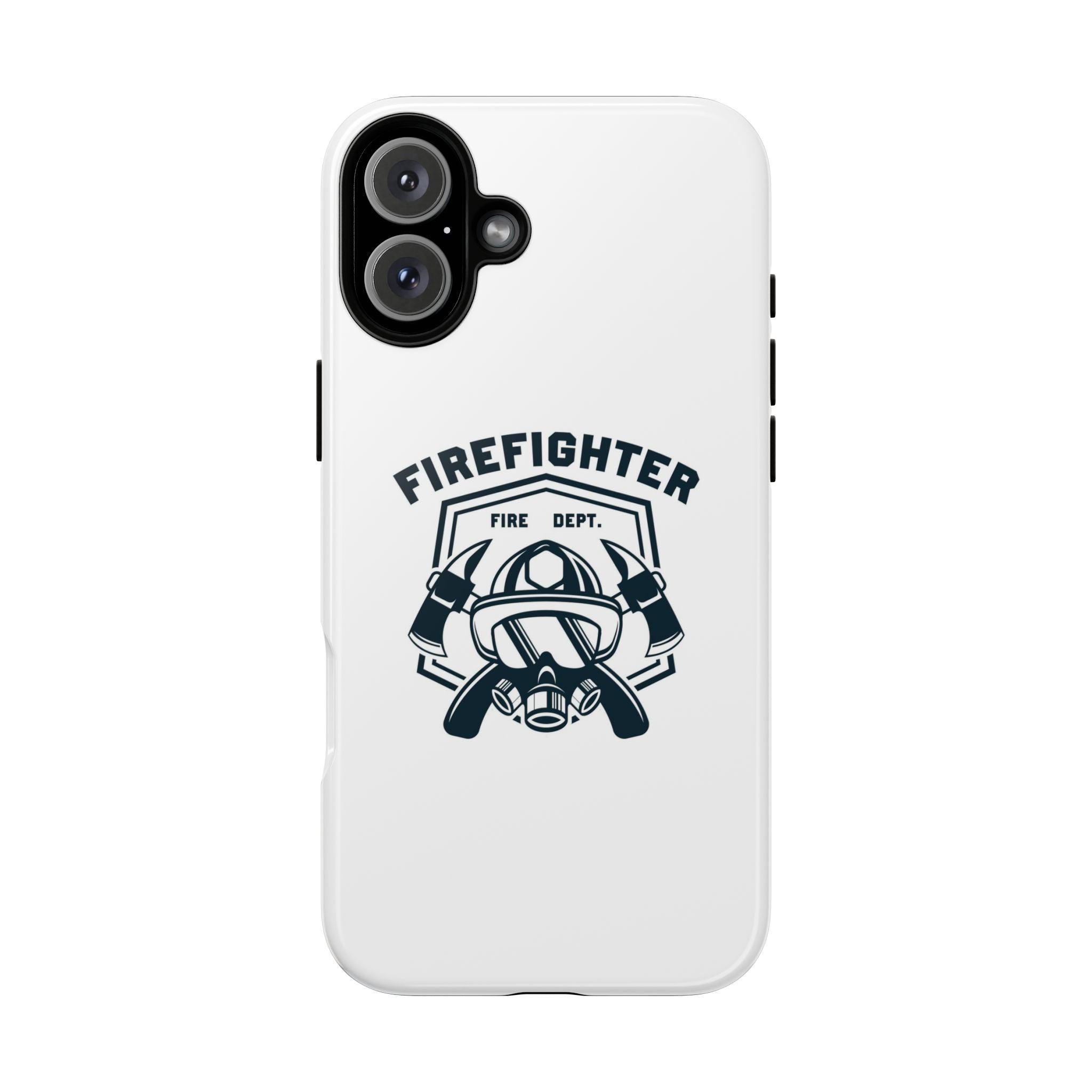 Firefighter Tough Phone Case — Fire Dept Helmet & Axes Protective Cover