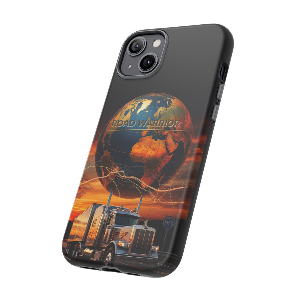 Truck Driver Phone Case — 'Global Road Warrior' Semi Truck Globe Tough Phone Cover