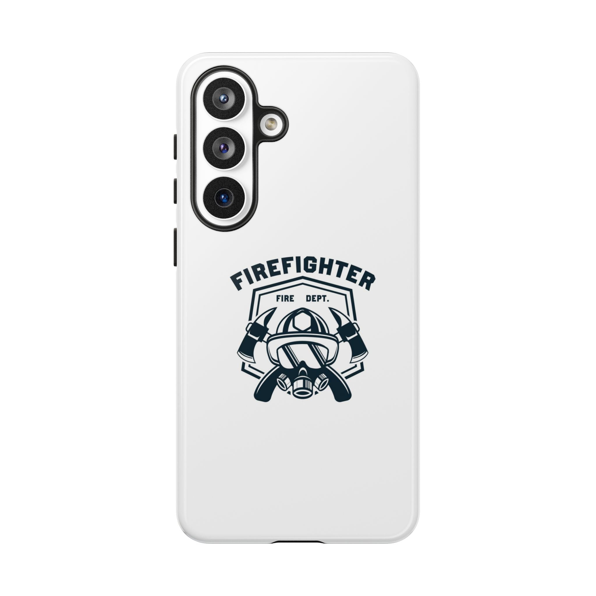 Firefighter Tough Phone Case — Fire Dept Helmet & Axes Protective Cover