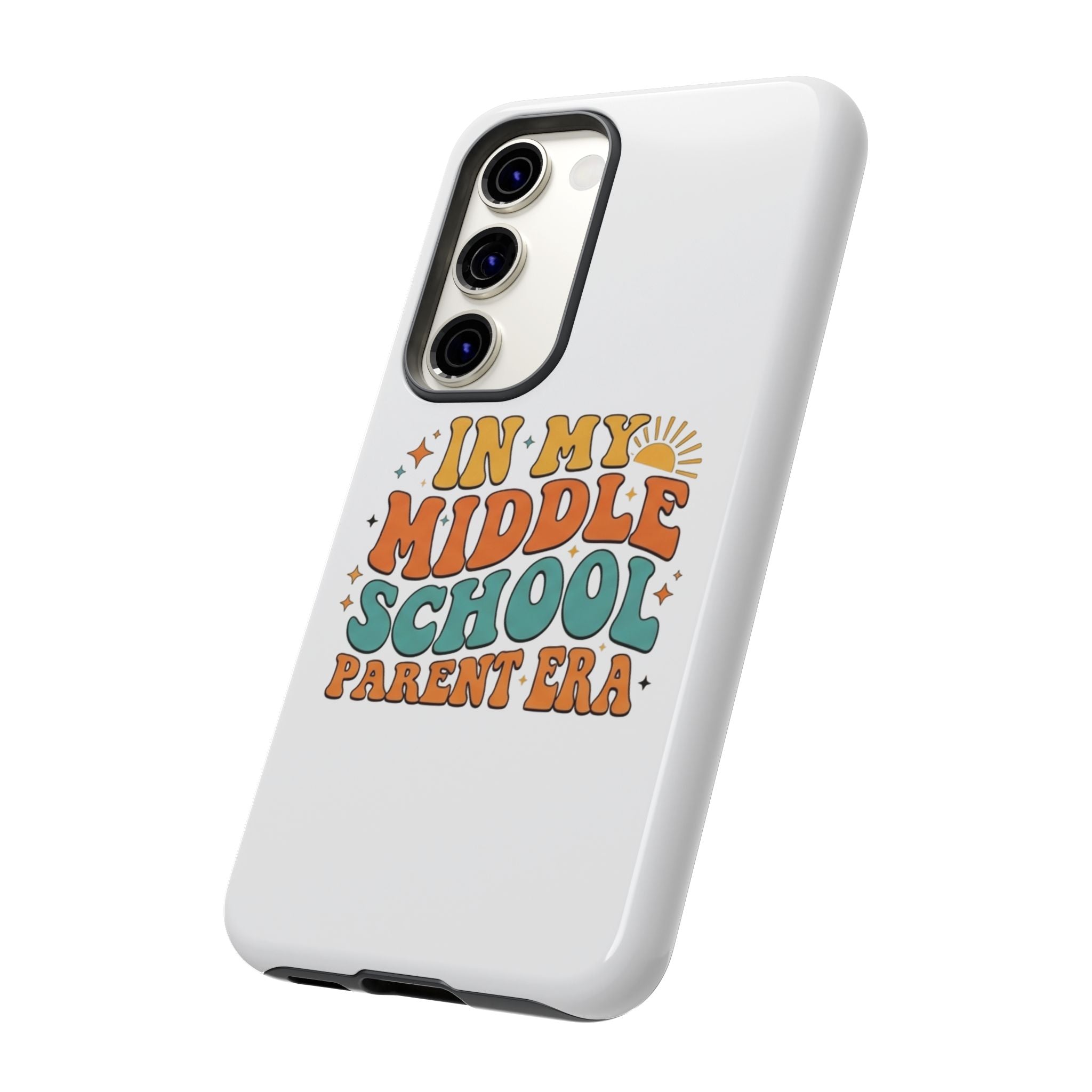 Middle School Parent Phone Case — "In My Middle School Parent Era" Retro Design