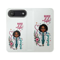 Nurse Life Floral Flip Phone Case - Medical RN Wallet Cover