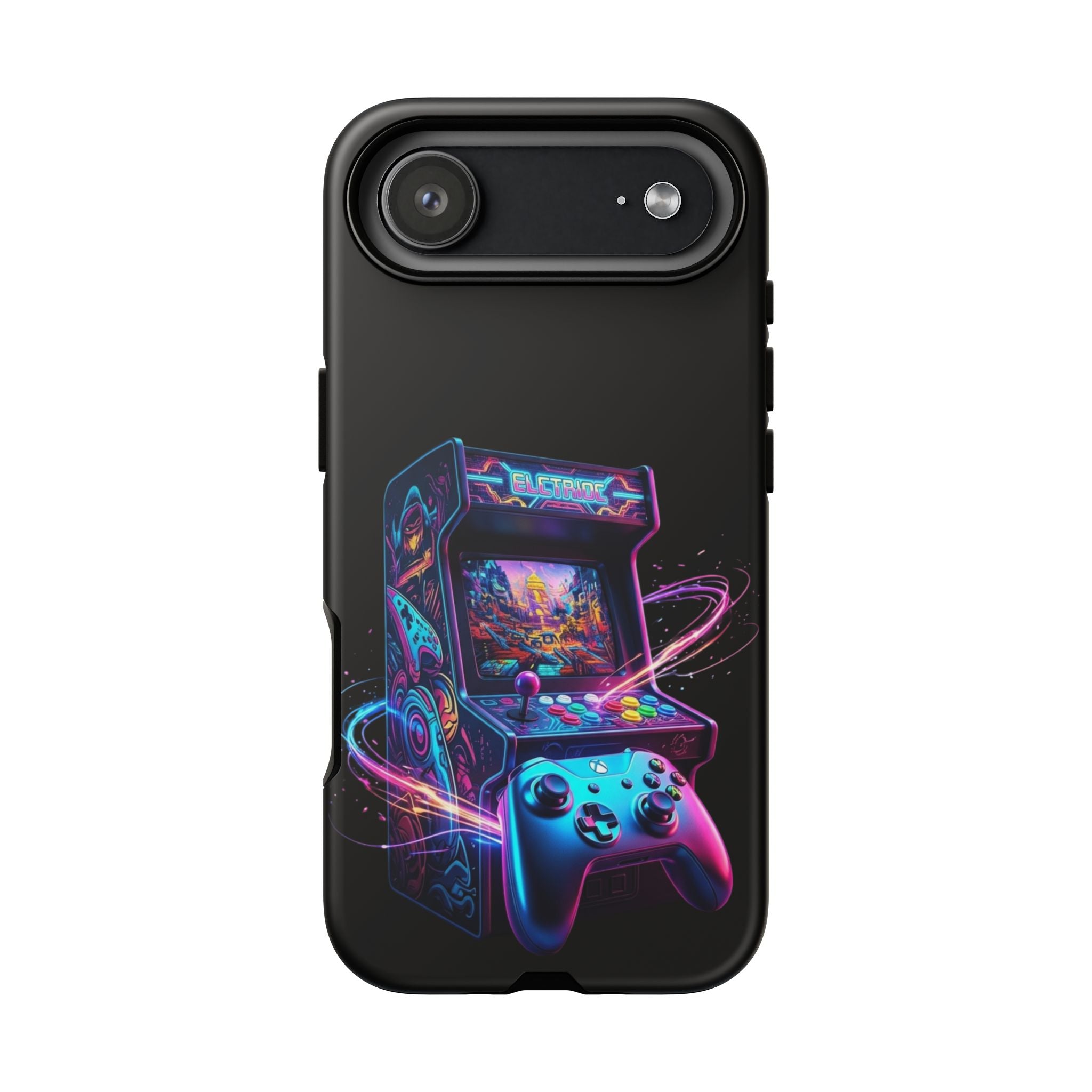 Retro Arcade Phone Case — Neon Gaming Controller Design