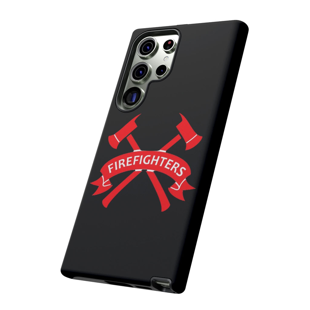 Firefighters Tough Phone Case — Red Crossed Axes Design