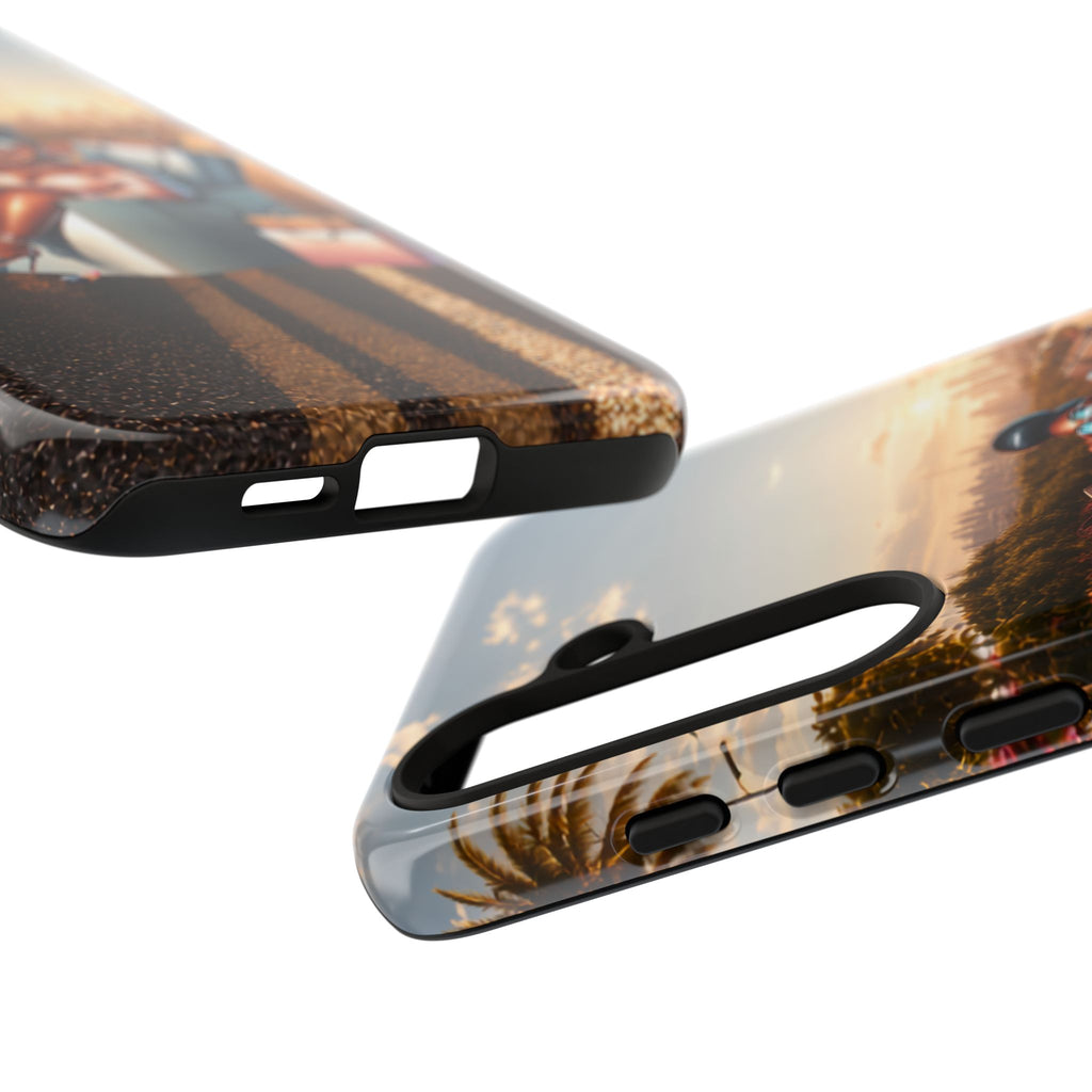 Phone Case — Chic Shopper Illustration on Cloud Background