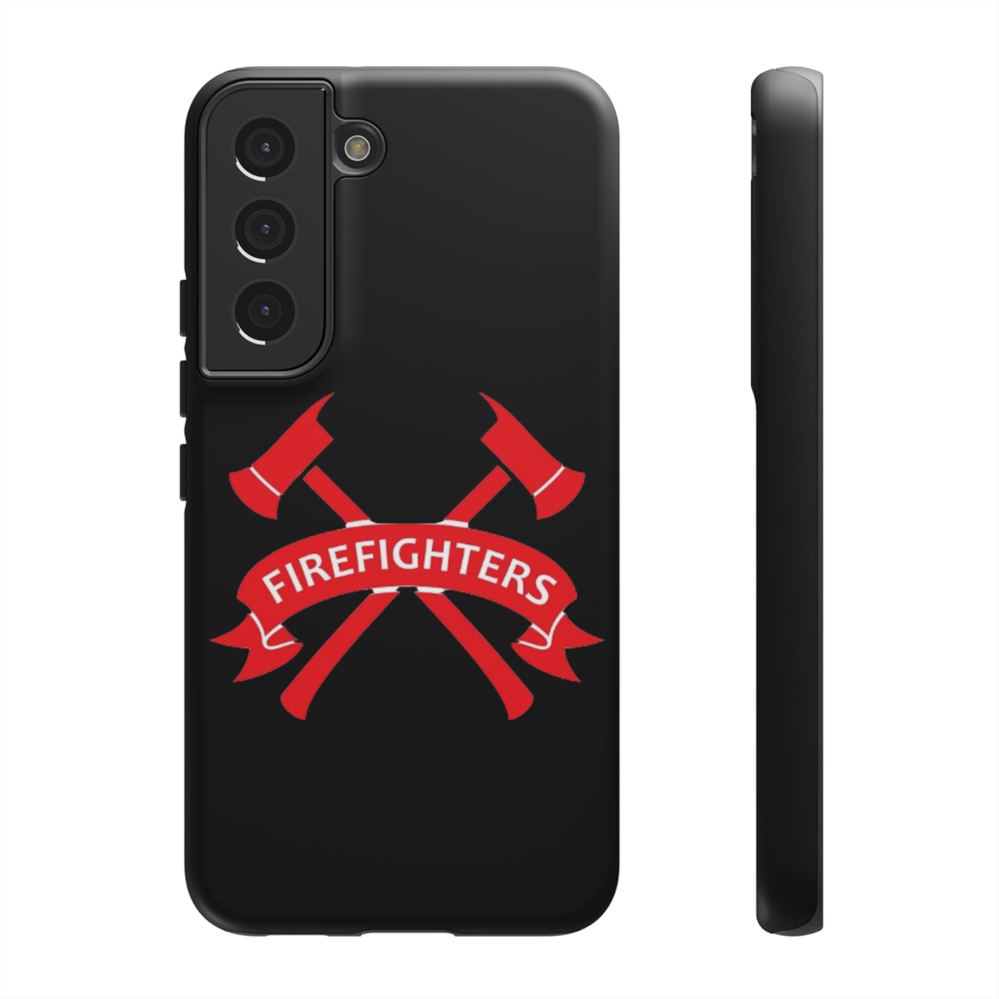 Firefighters Tough Phone Case — Red Crossed Axes Design