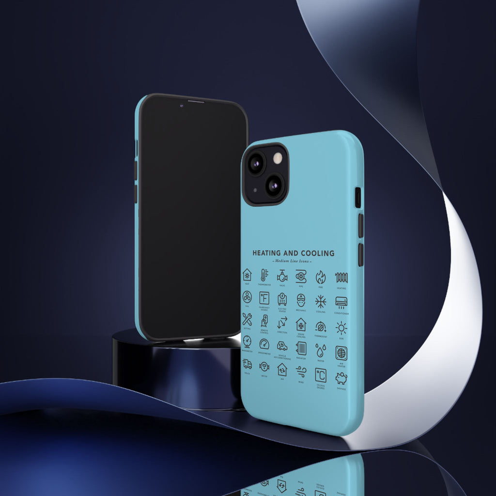 Heating and Cooling Icons Phone Case – HVAC Technician Protective Phone Cover