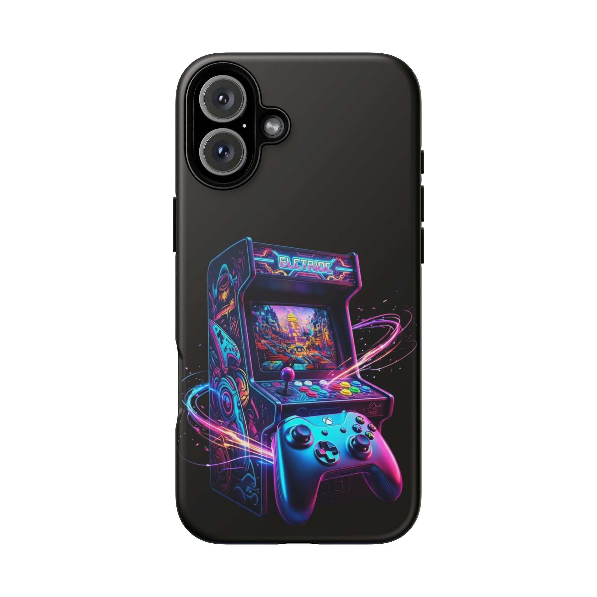 Retro Arcade Phone Case — Neon Gaming Controller Design