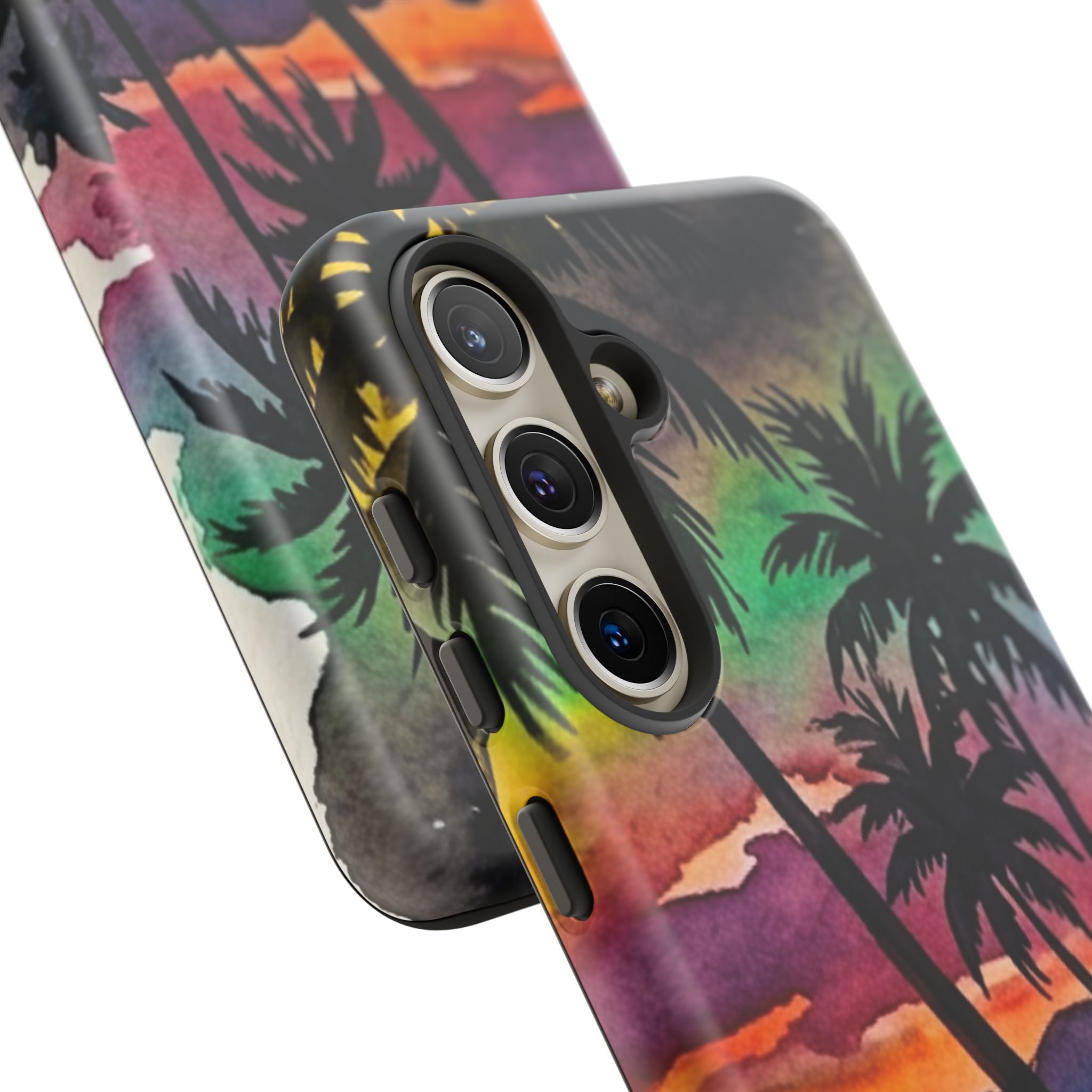 Tropical Sunset Phone Case – Palm Tree Beach Protective Cover