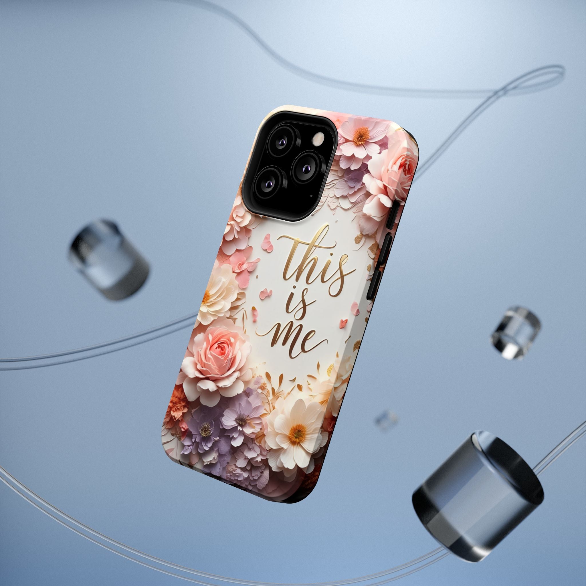 Floral "This Is Me" Phone Case — Impact-Resistant Floral Protective Cover