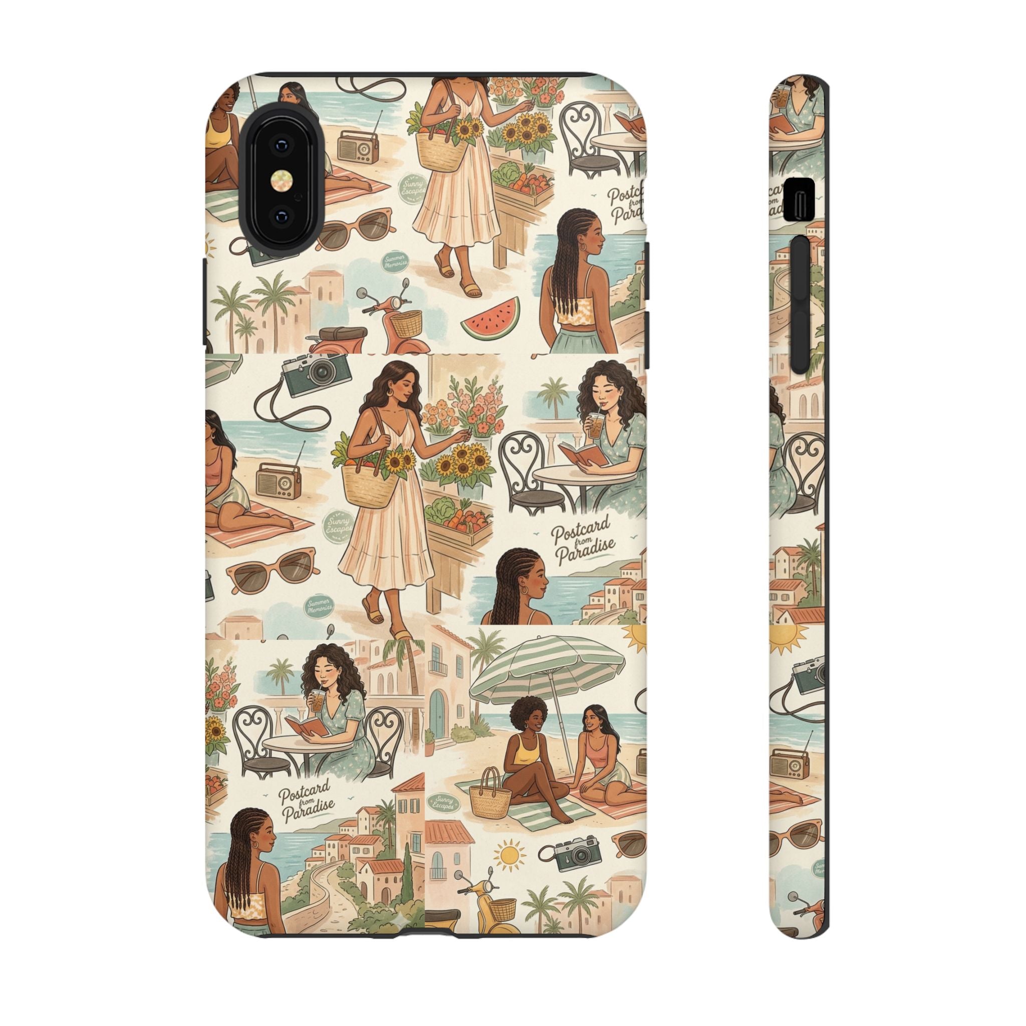 Tropical Vacation Phone Case — Vintage Beach Women Pattern