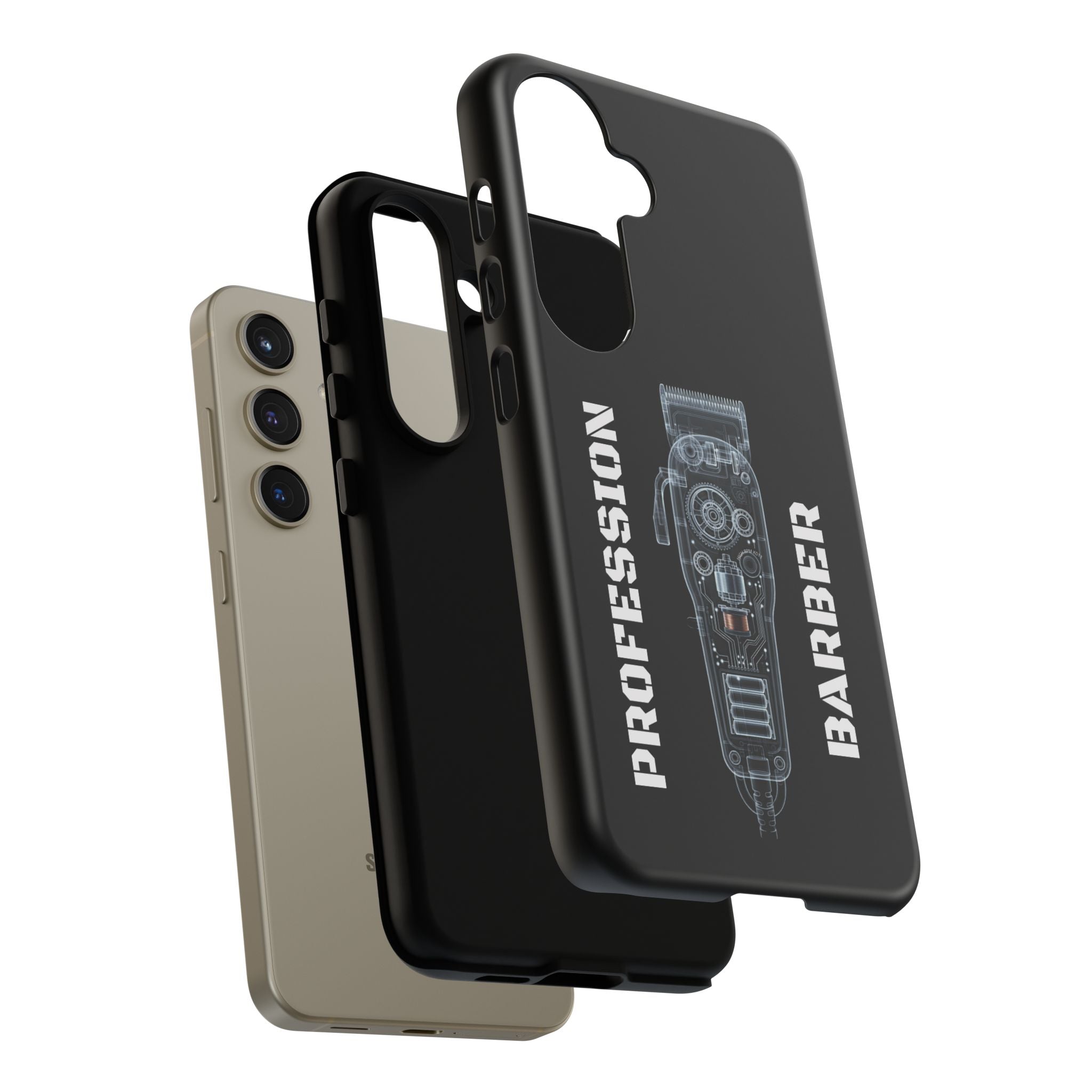Barber Clip Cord X‑Ray Tough Phone Case – Professional Barber Gift