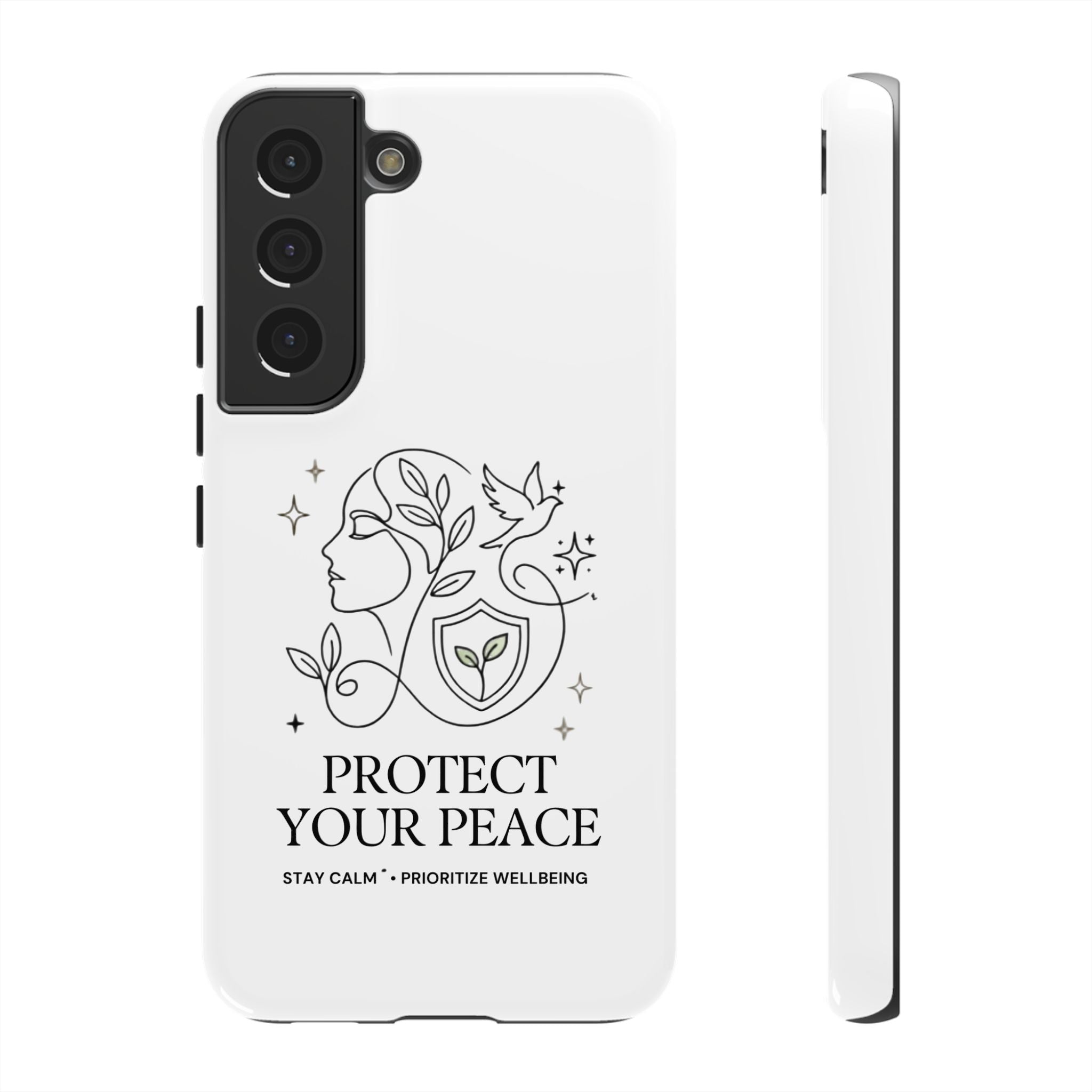 Protect Your Peace Phone Case – Minimalist Wellness iPhone Cover