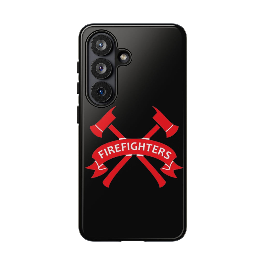 Firefighters Tough Phone Case — Red Crossed Axes Design