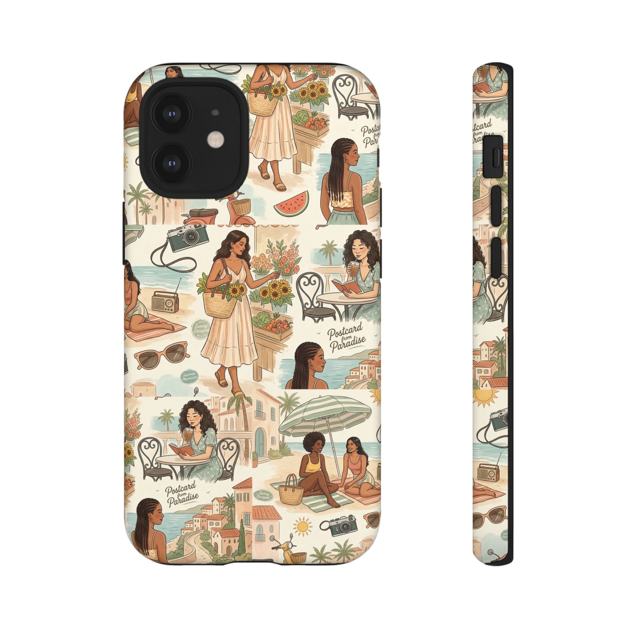 Tropical Vacation Phone Case — Vintage Beach Women Pattern