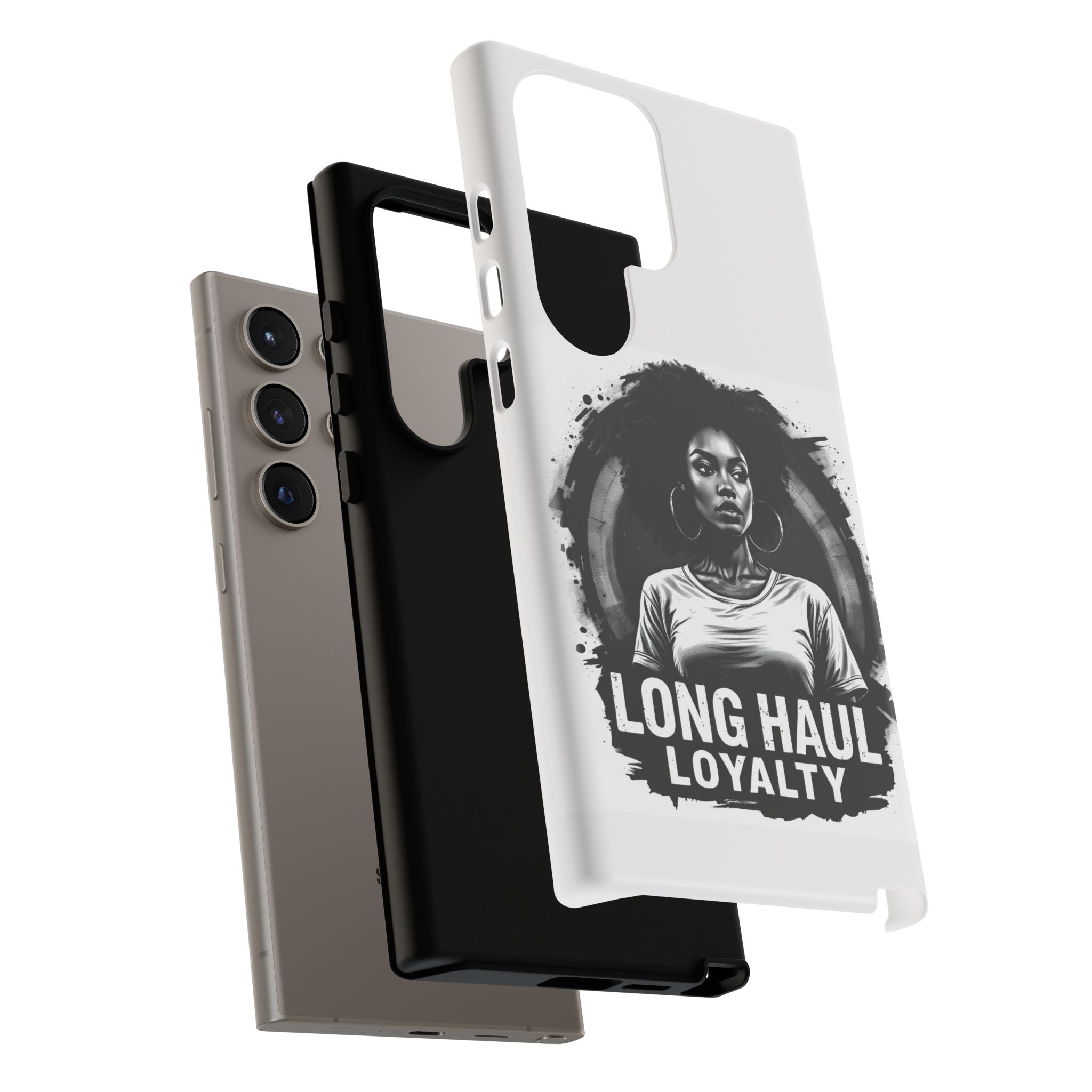 Phone Case — "Long Haul Loyalty" Black & White Portrait Protective Case