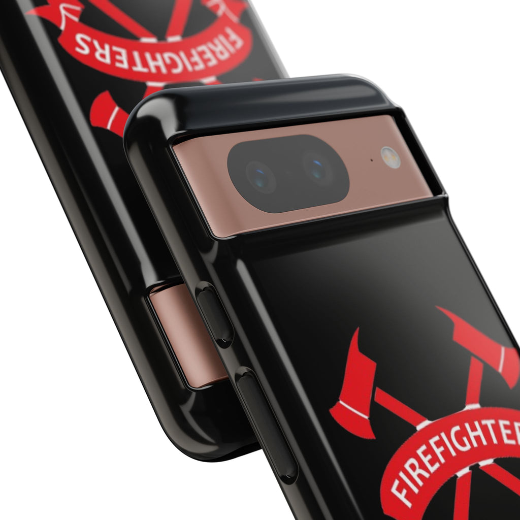 Firefighters Tough Phone Case — Red Crossed Axes Design