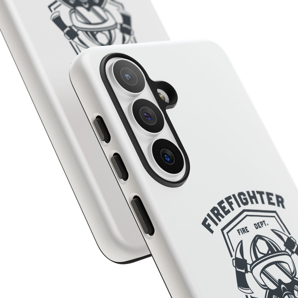 Firefighter Tough Phone Case — Fire Dept Helmet & Axes Protective Cover