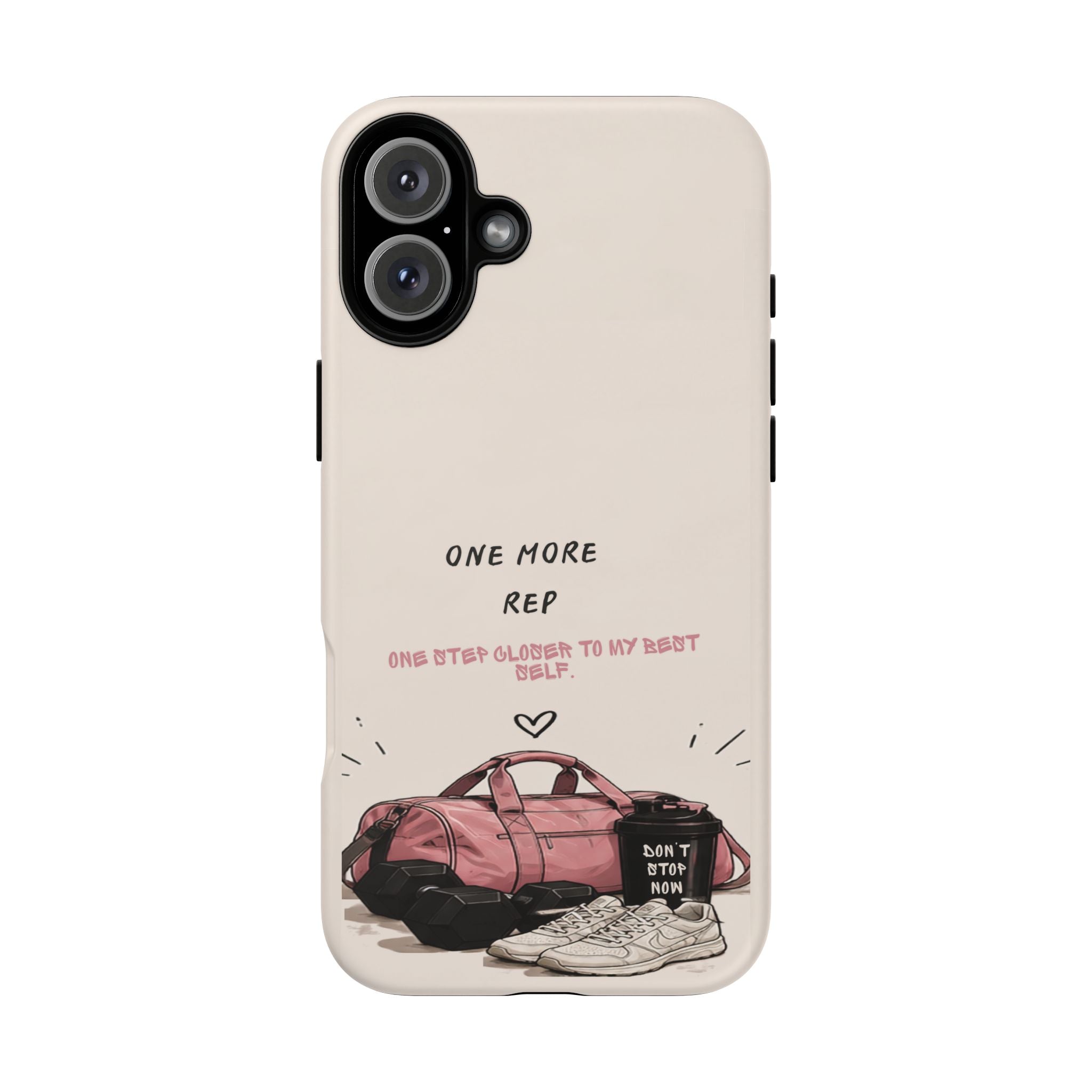 Gym Phone Case — "One More Rep" Workout Duffle & Sneakers Protective Case
