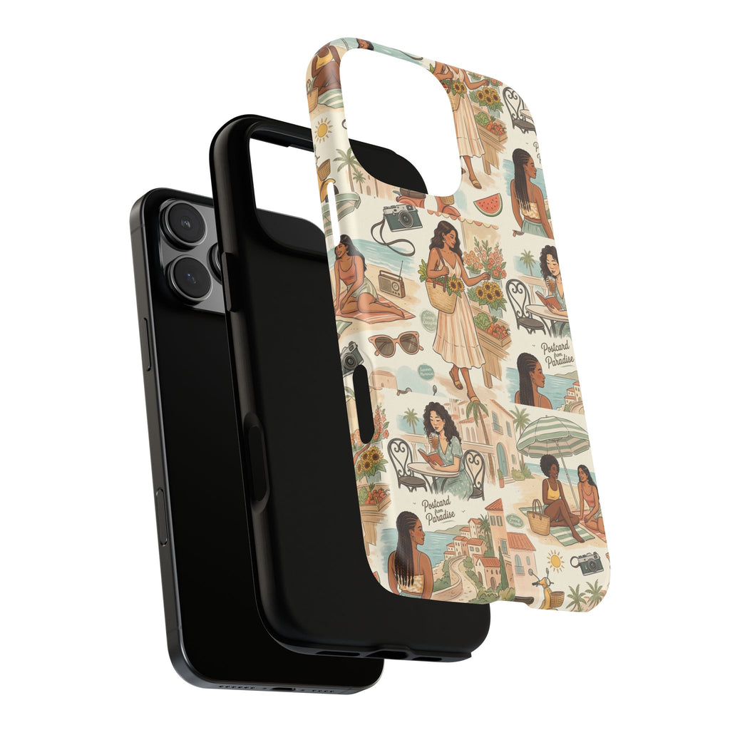Tropical Vacation Phone Case — Vintage Beach Women Pattern