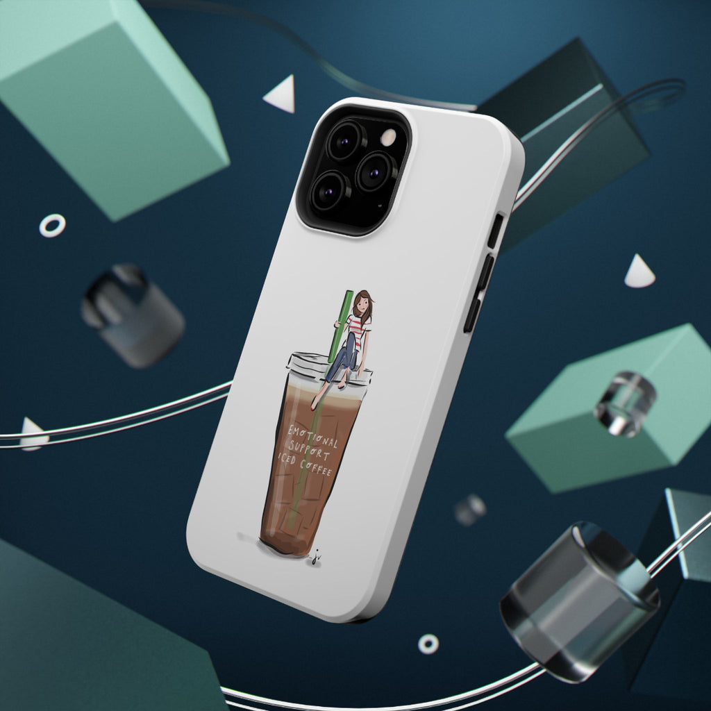 Iced Coffee & Me Phone Case — Cute Illustration 'Emotional Support Iced Coffee' Impact-Resistant Case