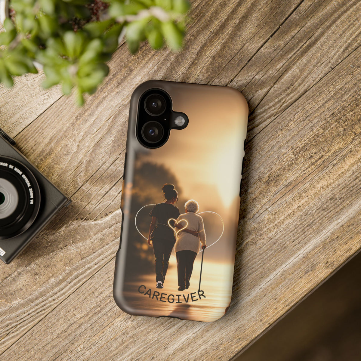 Caregiver Phone Case — Impact-Resistant Protective Case with Heart Design