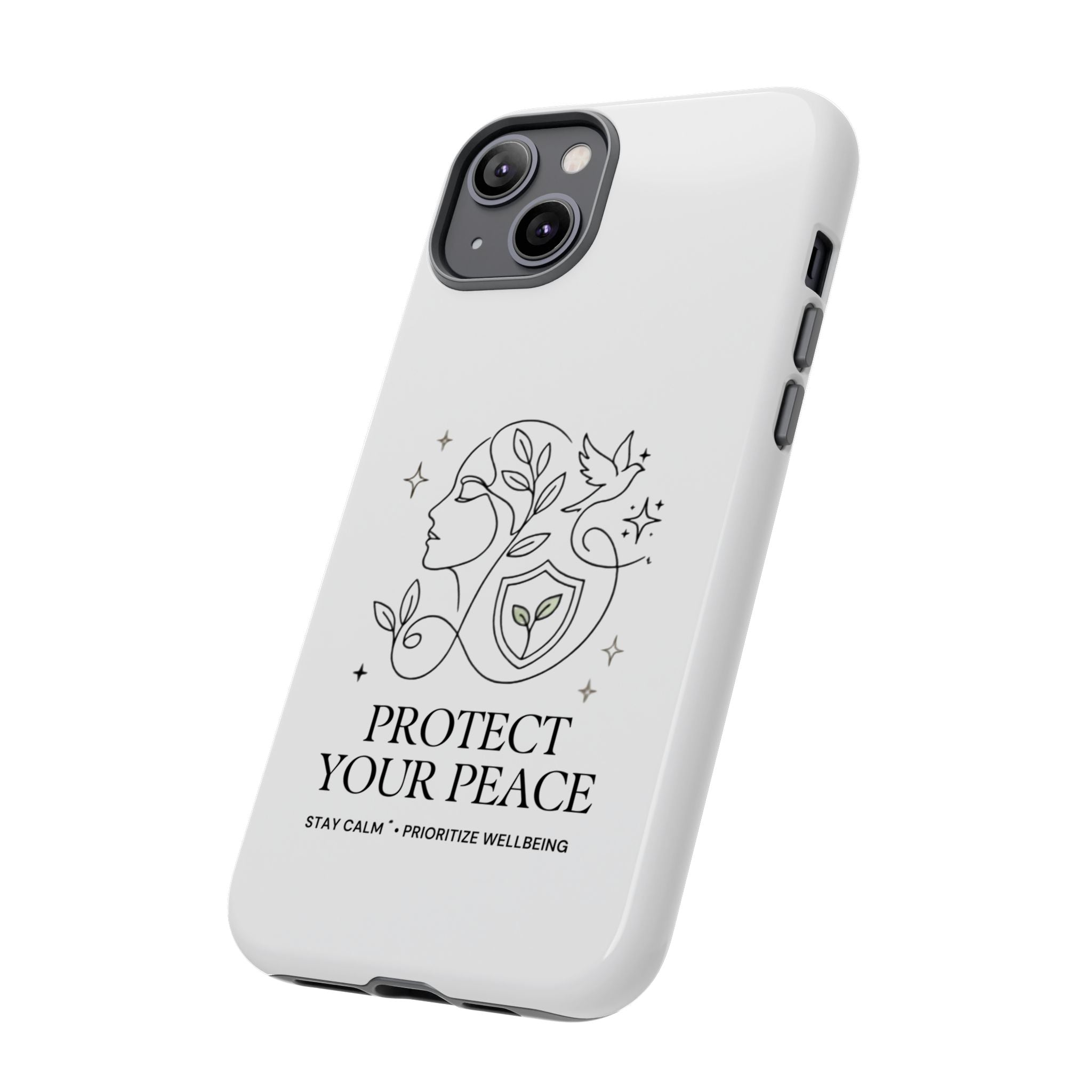 Protect Your Peace Phone Case – Minimalist Wellness iPhone Cover