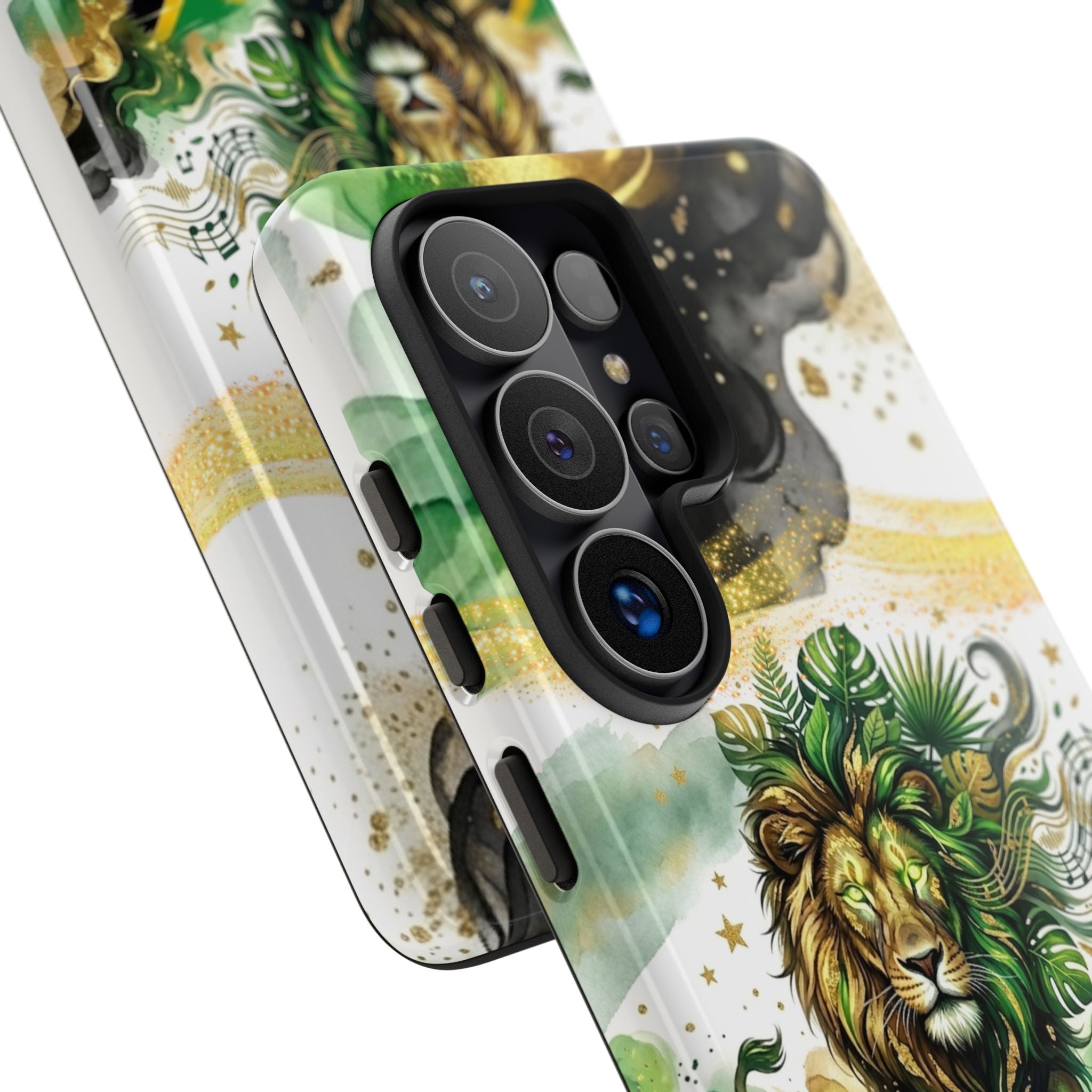 Reggae Lion Phone Case — Jamaican Flag Rasta Art Tough Phone Cover